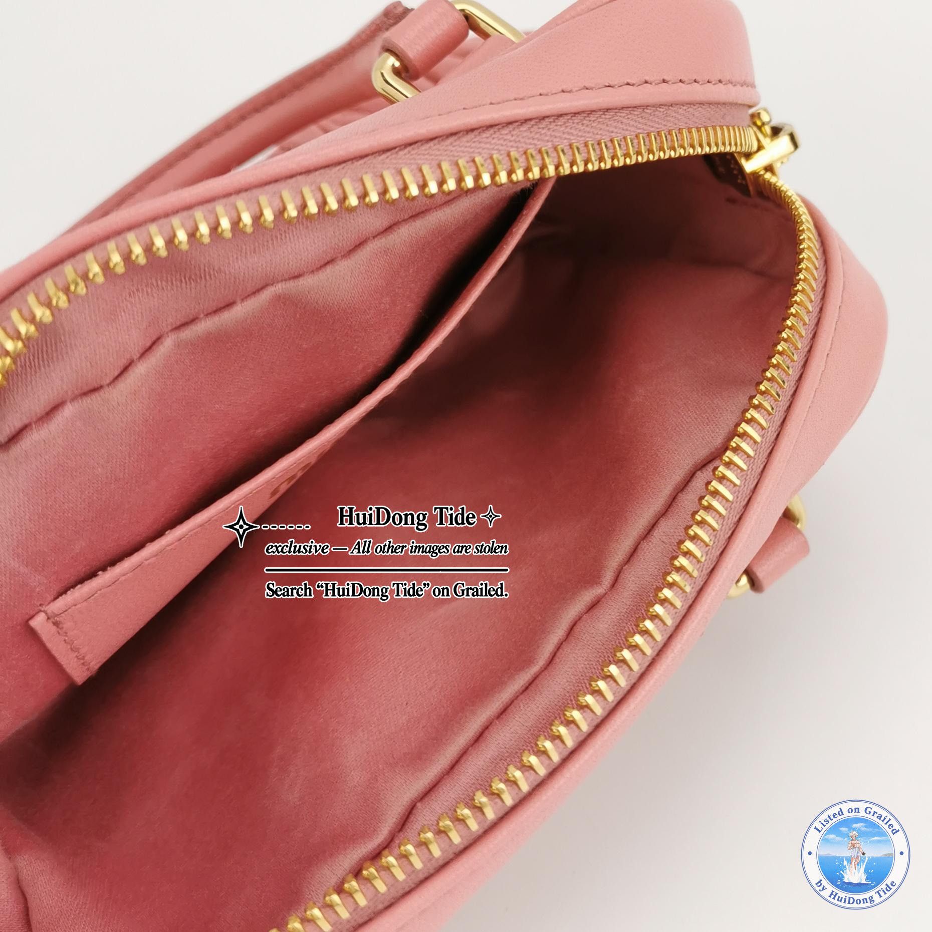 Miu Miu Miu Miu Arcadie Matelassé Leather Handle Bag Pink Size ONE SIZE - 7 Thumbnail