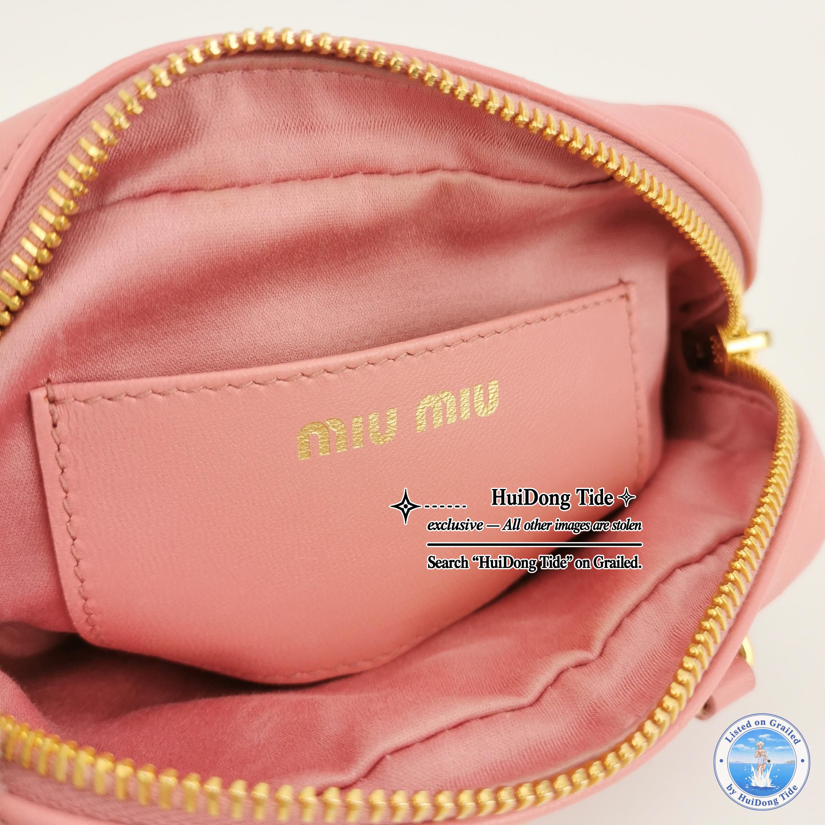 Miu Miu Miu Miu Arcadie Matelassé Leather Handle Bag Pink Size ONE SIZE - 8 Thumbnail
