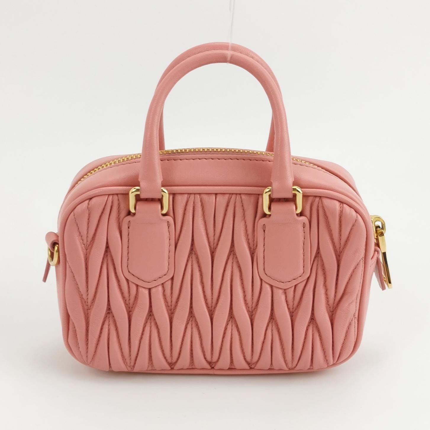 Miu Miu Miu Miu Arcadie Matelassé Leather Handle Bag Pink Size ONE SIZE - 5 Thumbnail