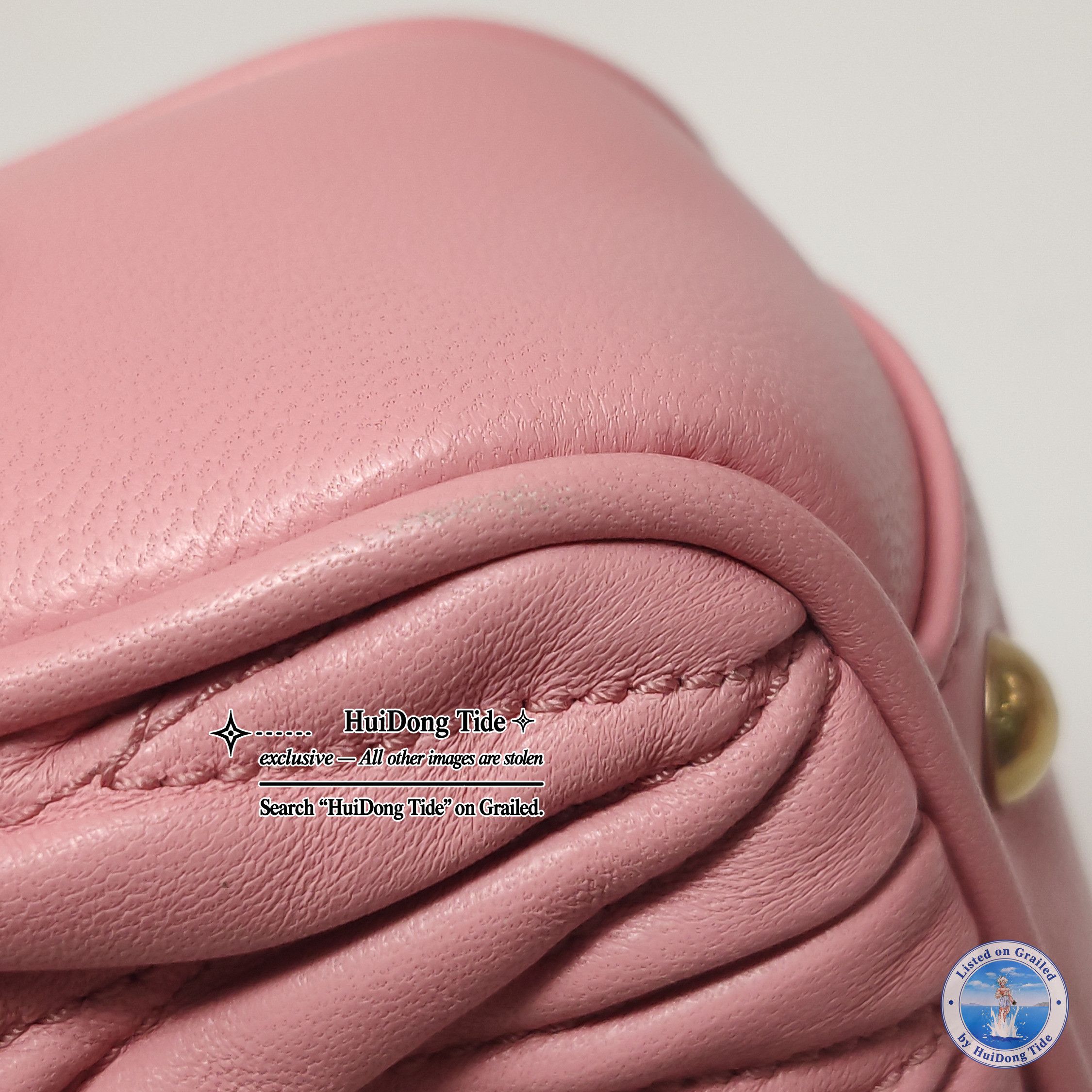 Miu Miu Miu Miu Arcadie Matelassé Leather Handle Bag Pink Size ONE SIZE - 19 Thumbnail