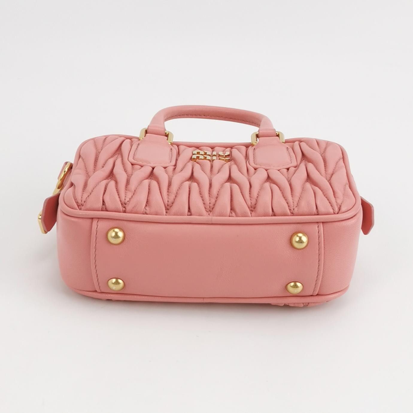 Miu Miu Miu Miu Arcadie Matelassé Leather Handle Bag Pink Size ONE SIZE - 6 Thumbnail