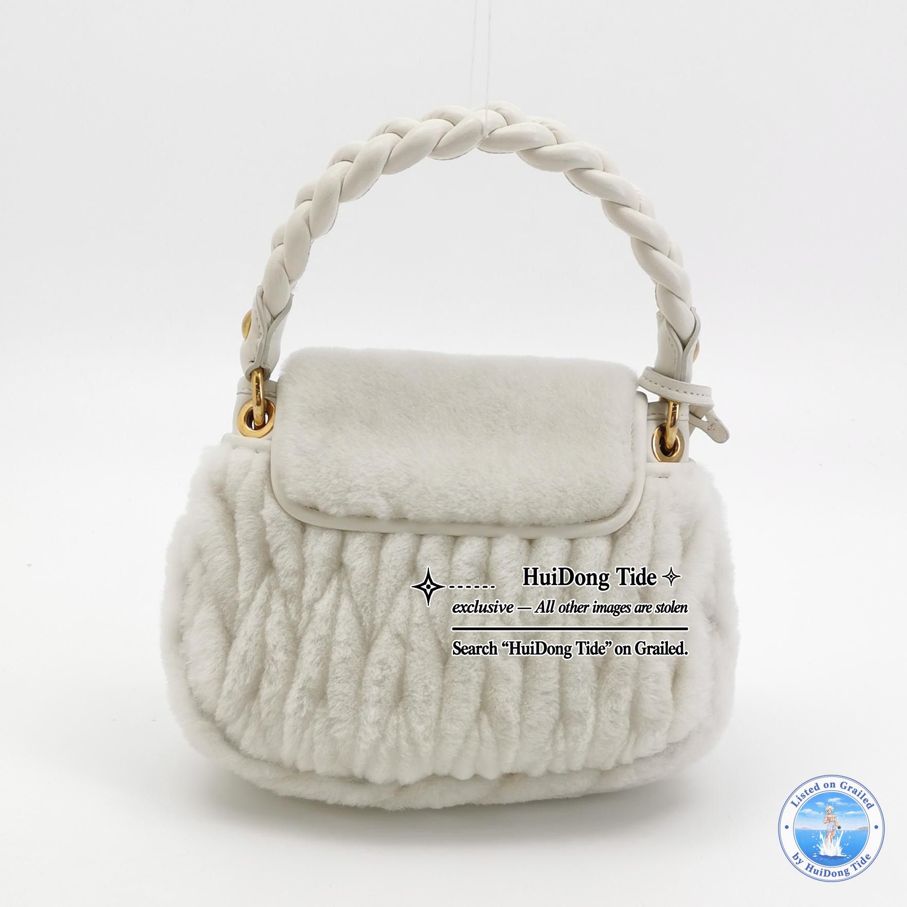 Miu Miu Miu Miu Shearling Matelasse Handle Bag Size ONE SIZE - 5 Thumbnail