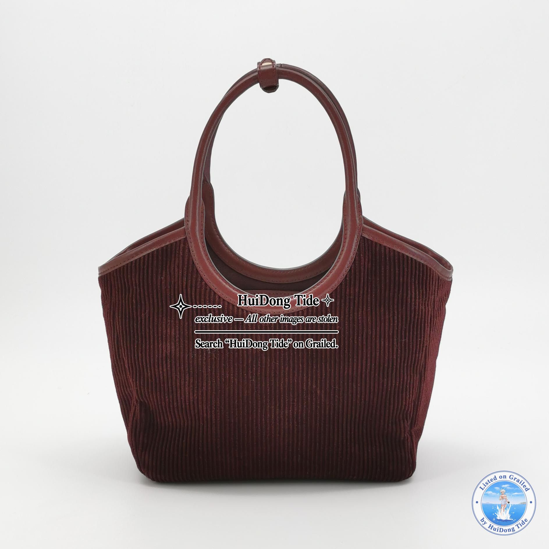 Miu Miu Miu Miu Purple Corduroy Leather Ivy Handle Bag Size ONE SIZE - 5 Thumbnail