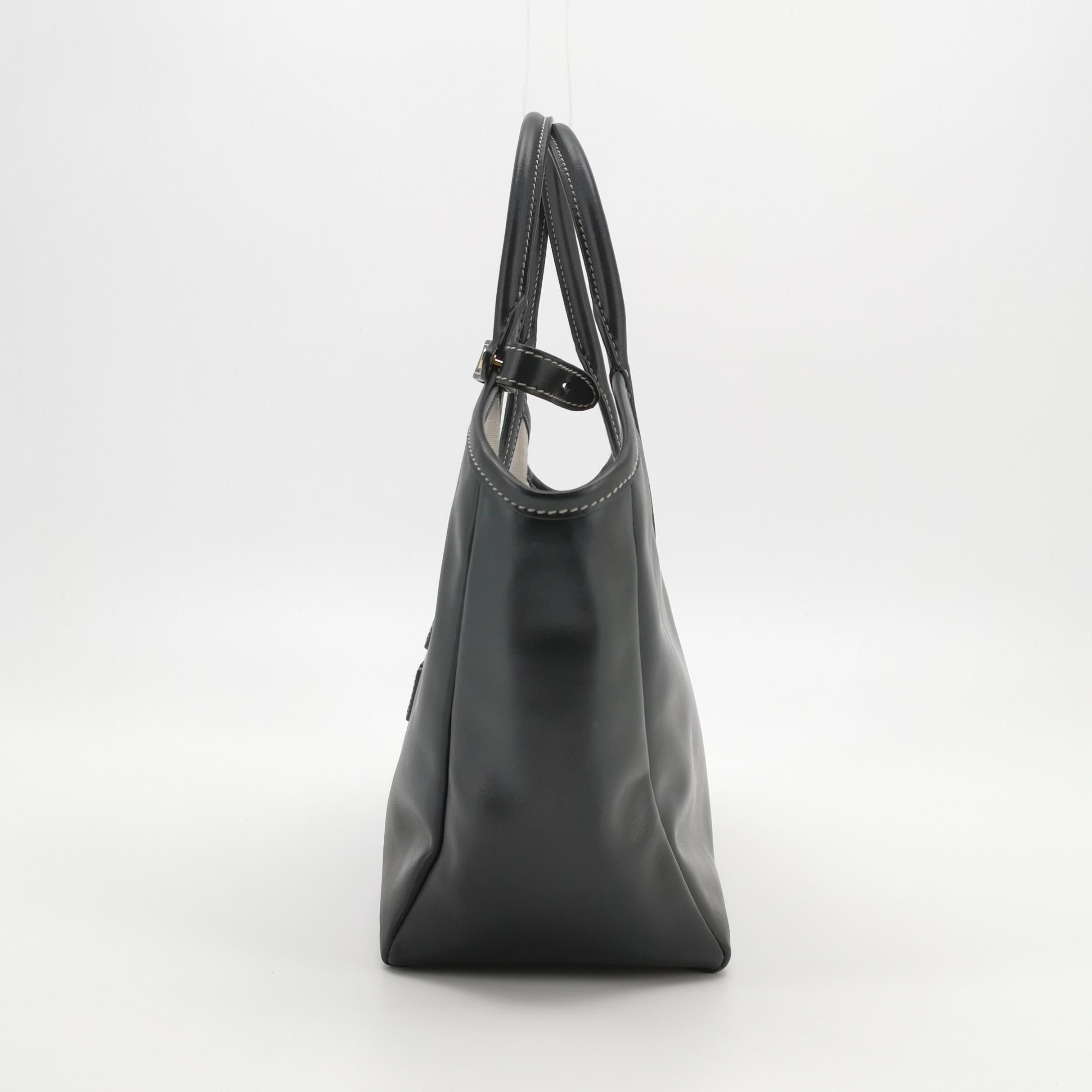 Miu Miu Miu Miu Ivy Black Leather Logo Handle Bag ONE SIZE Size ONE SIZE - 3 Thumbnail