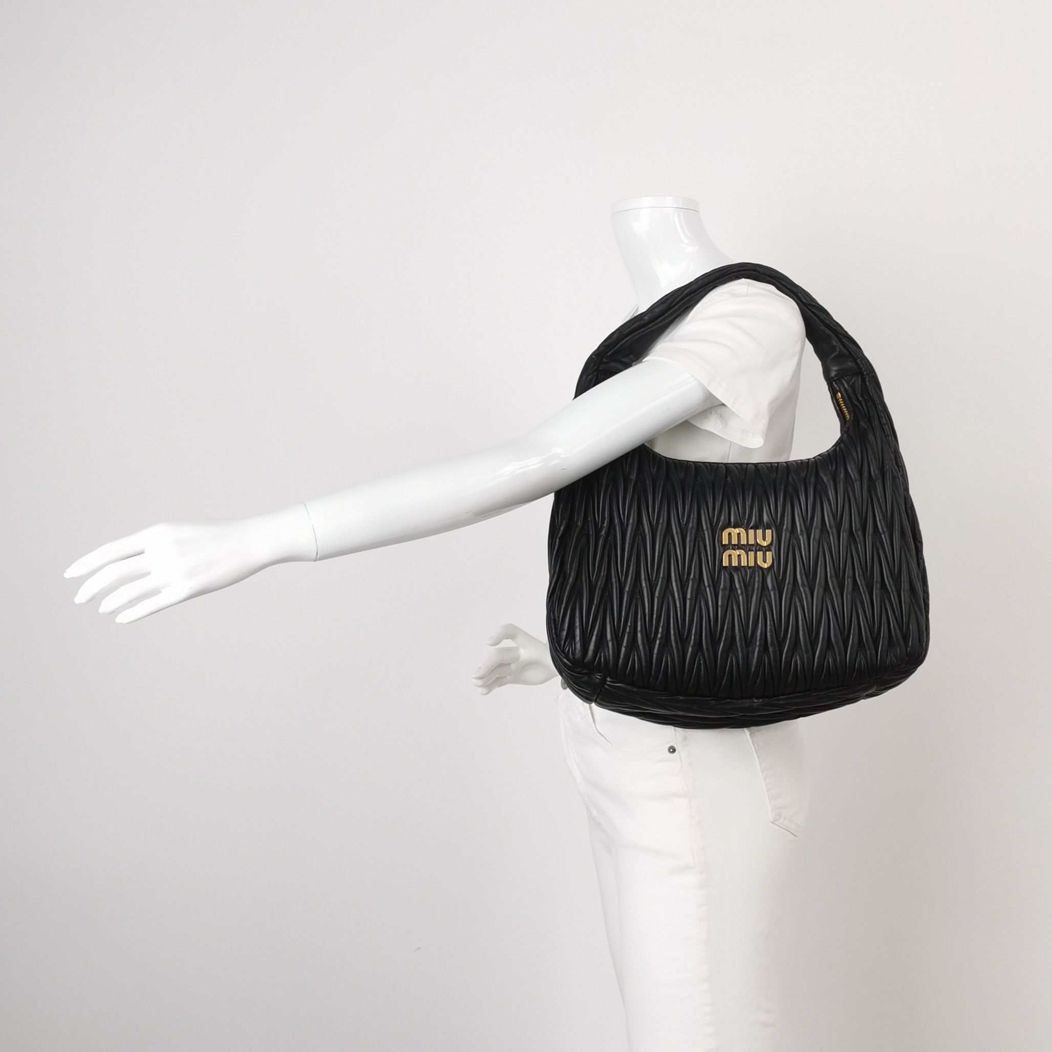 Miu Miu Miu Miu Wander Quilted Lambskin Leather Shoulder Bag Size ONE SIZE - 2 Thumbnail