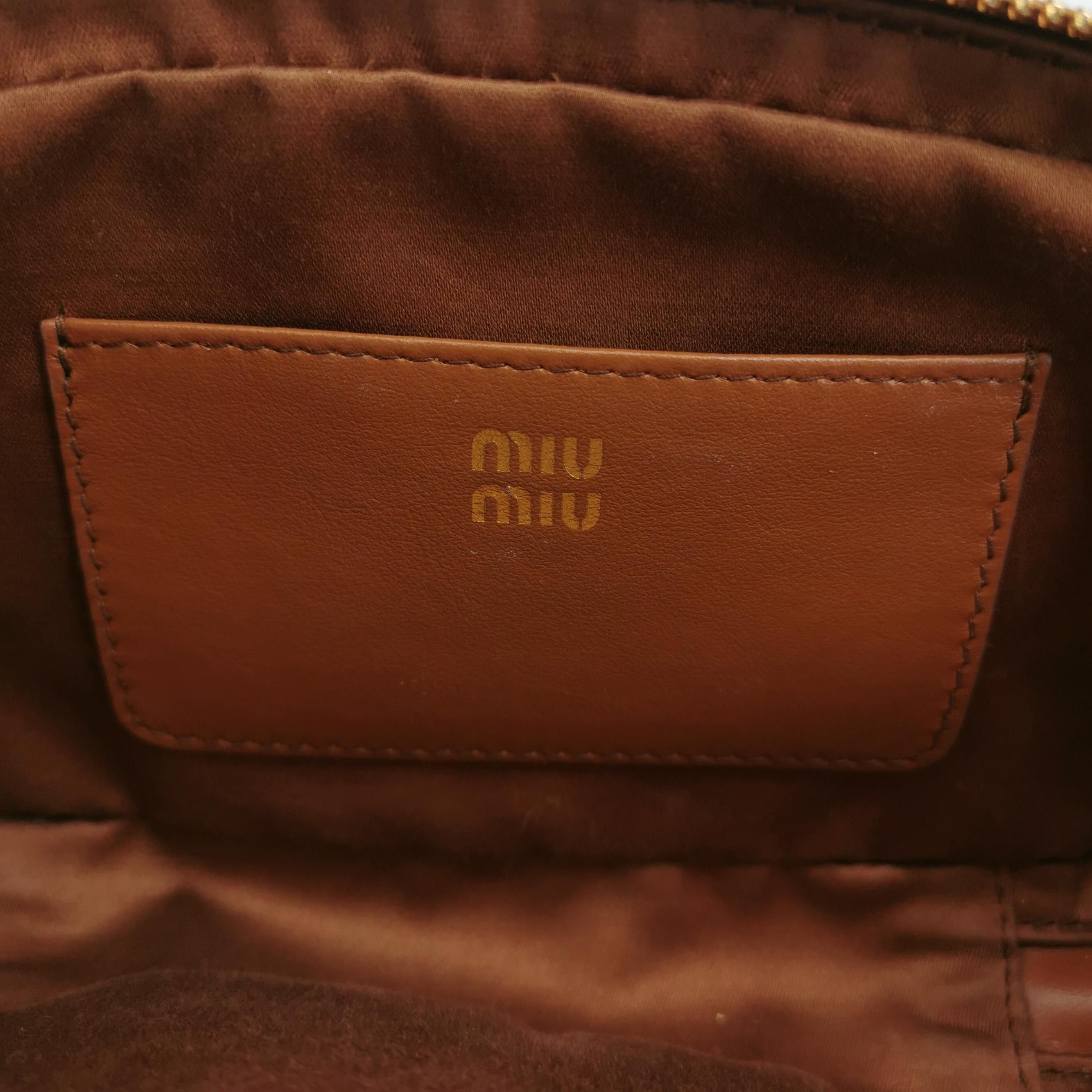 Miu Miu Miu Miu Arcadie Leather Logo Handle Bag ONE SIZE Size ONE SIZE - 8 Thumbnail