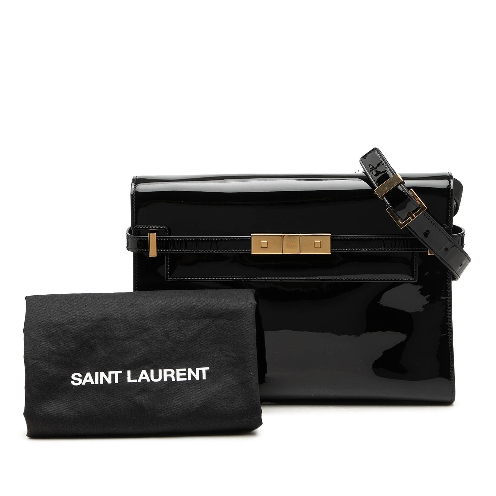 Saint Laurent Paris Patent Manhattan Shoulder Bag Size ONE SIZE - 7 Thumbnail