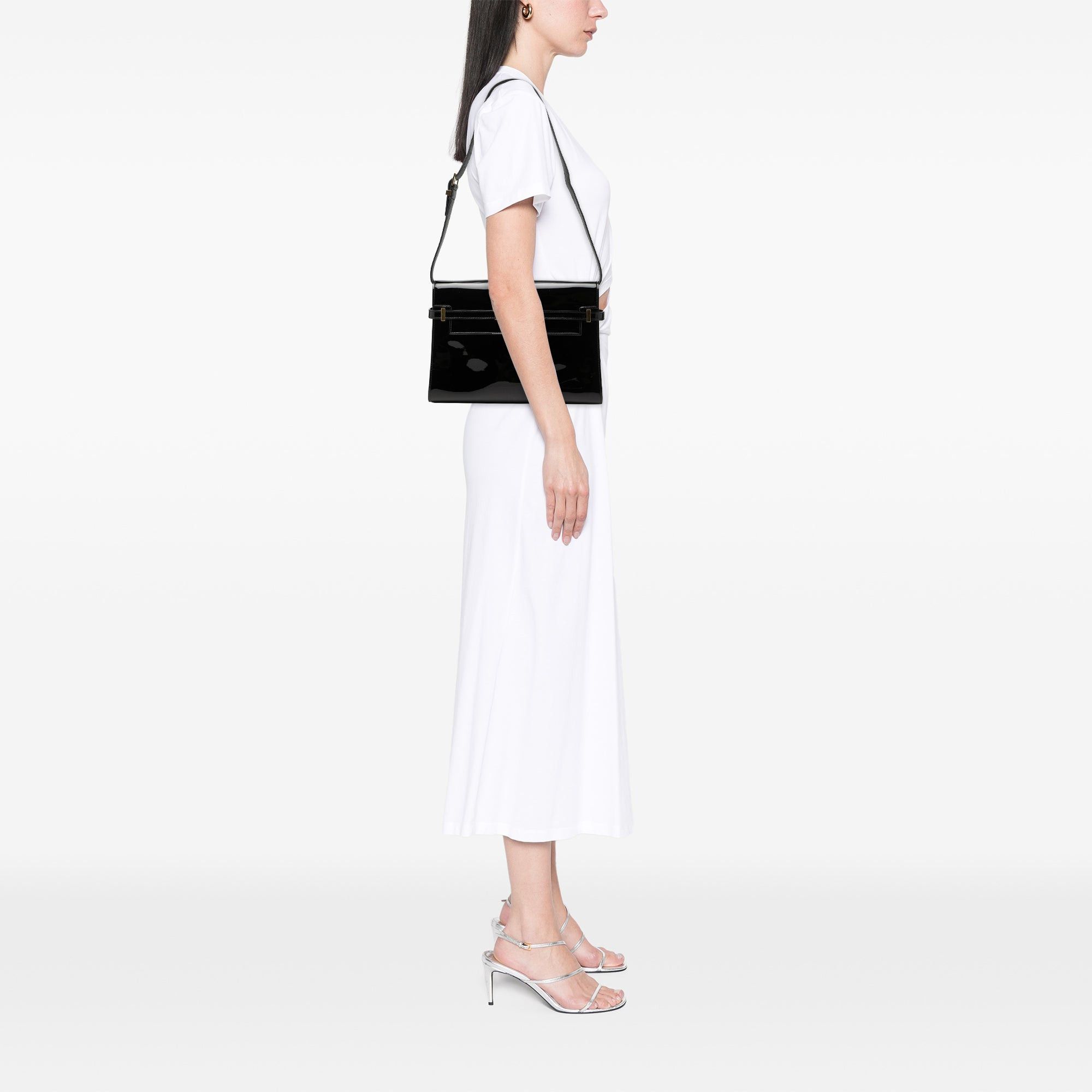 Saint Laurent Paris Patent Manhattan Shoulder Bag Size ONE SIZE - 6 Thumbnail
