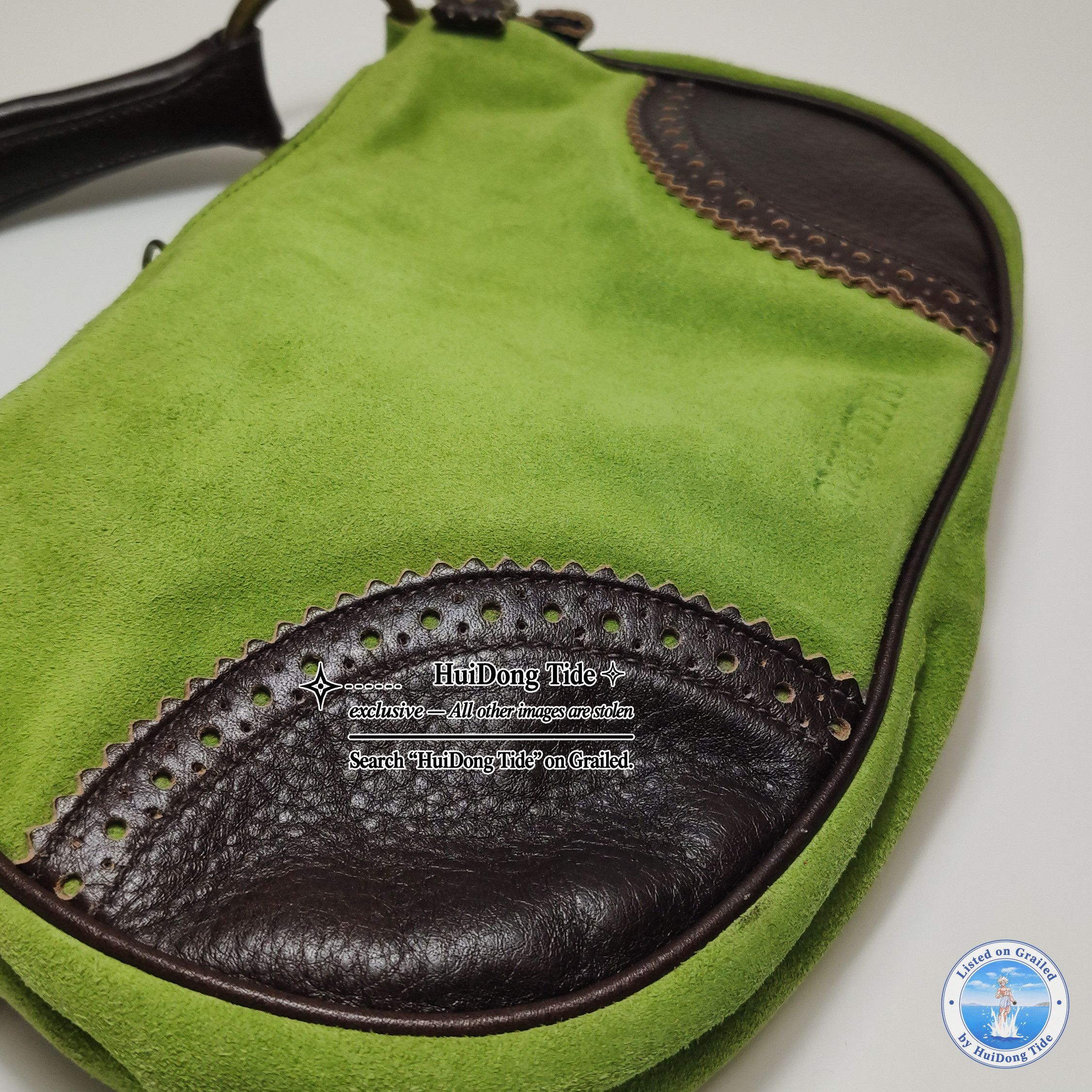 Miu Miu Miu Miu Green Suede Handle Bag One Size Size ONE SIZE - 15 Thumbnail