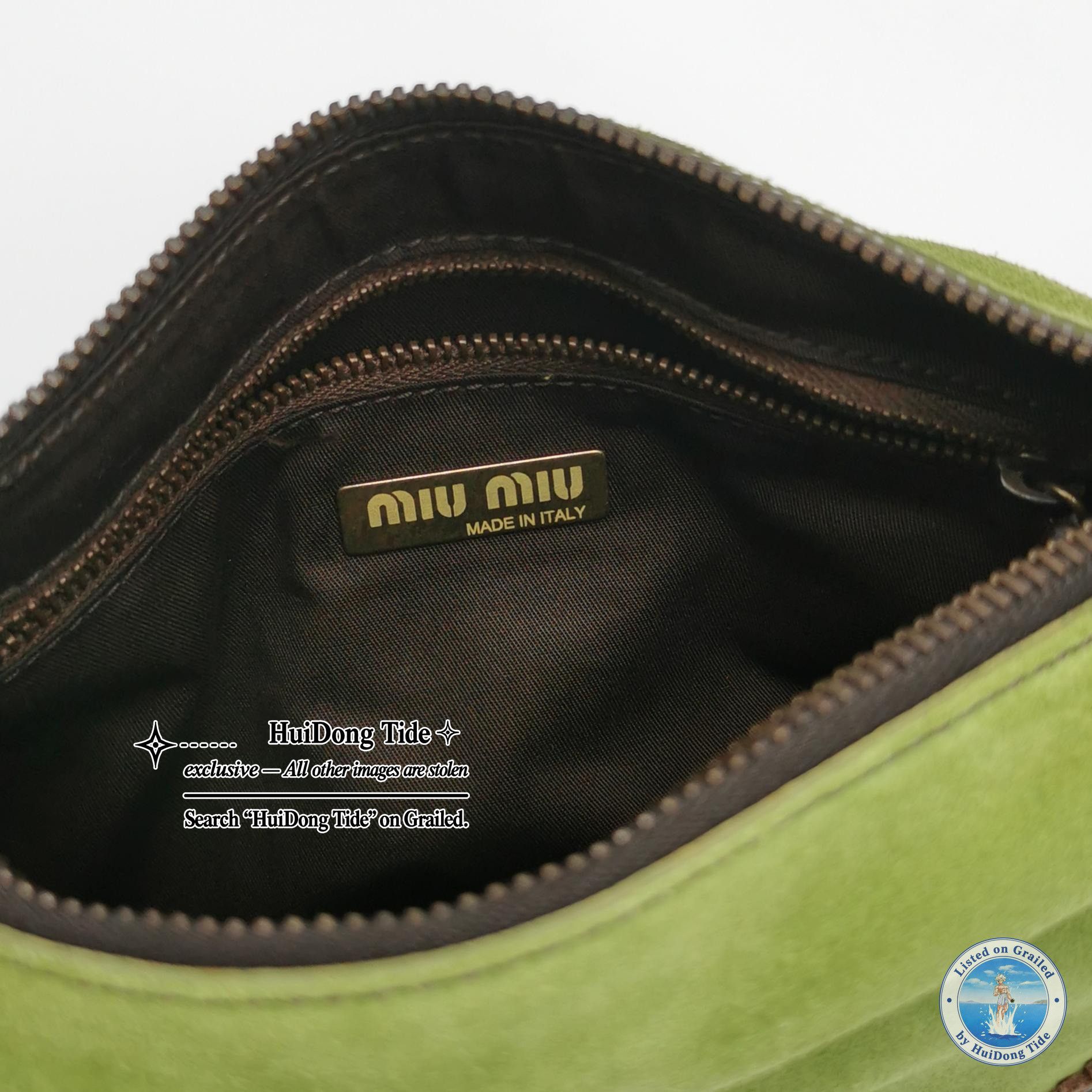 Miu Miu Miu Miu Green Suede Handle Bag One Size Size ONE SIZE - 5 Thumbnail