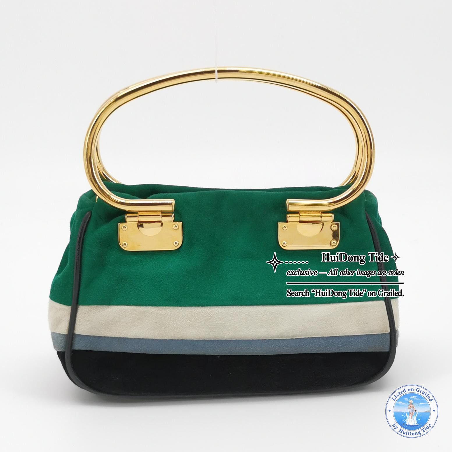 Miu Miu Miu Miu Colorblock Suede Handle Bag One Size Size ONE SIZE - 4 Thumbnail