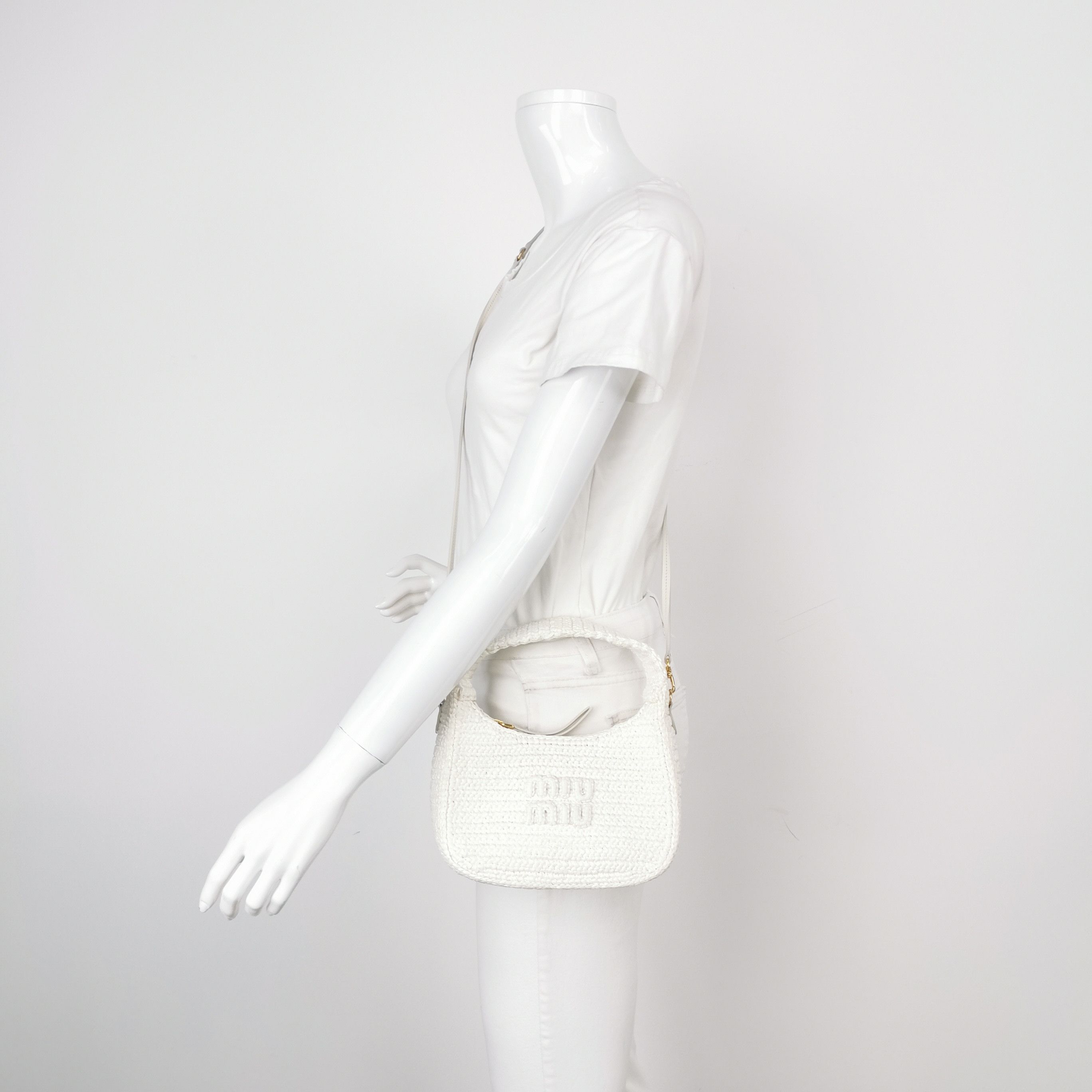 Miu Miu Miu Miu Woven Wander Crochet Shoulder Bag Size OS Size ONE SIZE - 2 Thumbnail