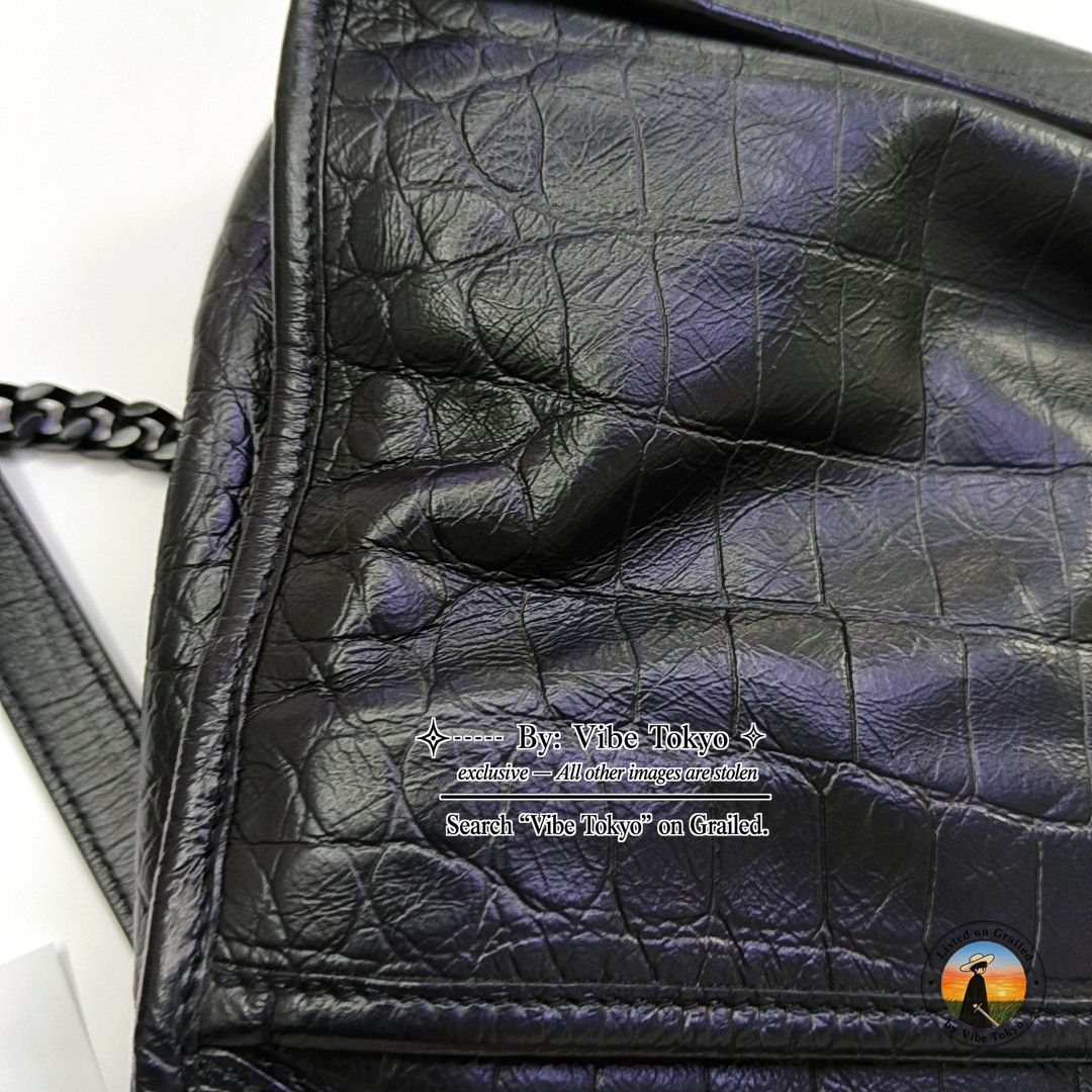 Saint Laurent Paris Saint Laurent Niki Medium Crocodile Embossed Shoulder Bag Size ONE SIZE - 11 Thumbnail