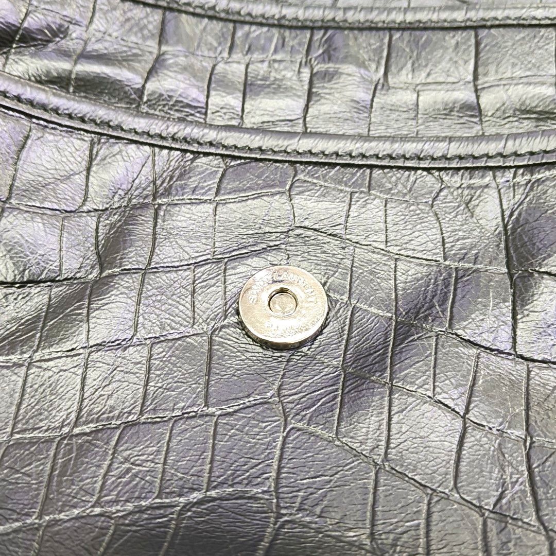 Saint Laurent Paris Saint Laurent Niki Medium Crocodile Embossed Shoulder Bag Size ONE SIZE - 10 Thumbnail