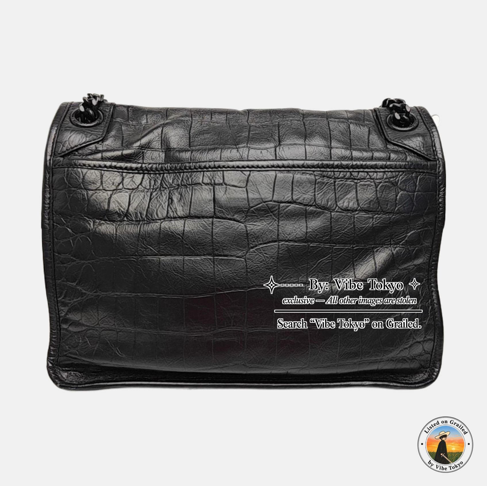 Saint Laurent Paris Saint Laurent Niki Medium Crocodile Embossed Shoulder Bag Size ONE SIZE - 5 Thumbnail