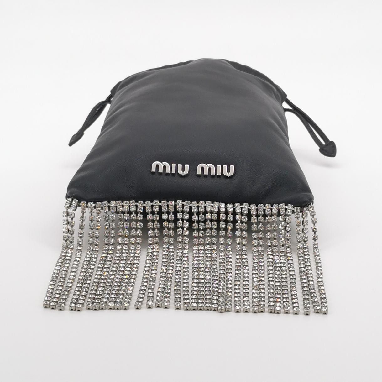 Miu Miu Miu Miu Crystal Fringe Leather Crossbody Bag Size ONE SIZE - 6 Thumbnail