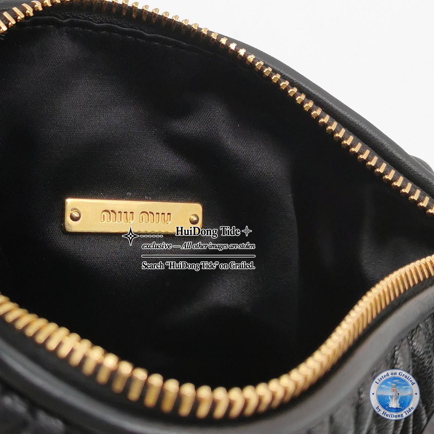 Miu Miu Miu Miu Miu Spirit Matelassé Mini Handbag Black Size ONE SIZE - 5 Thumbnail