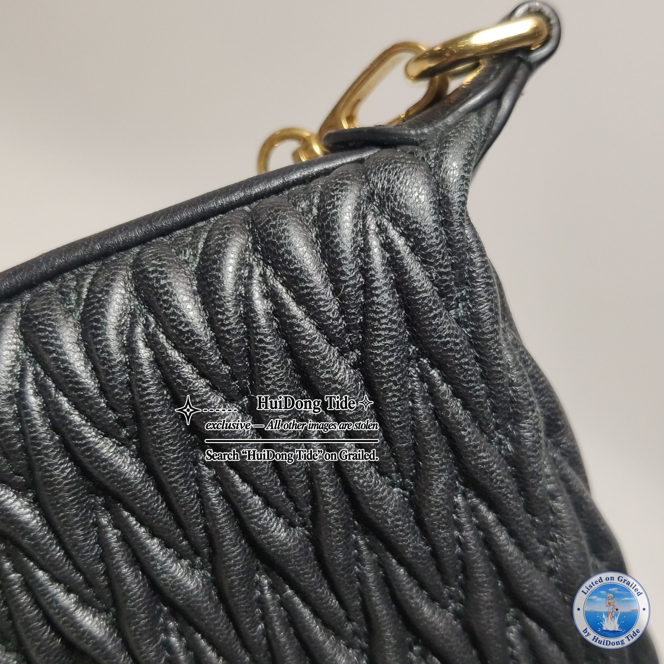 Miu Miu Miu Miu Miu Spirit Matelassé Mini Handbag Black Size ONE SIZE - 10 Thumbnail