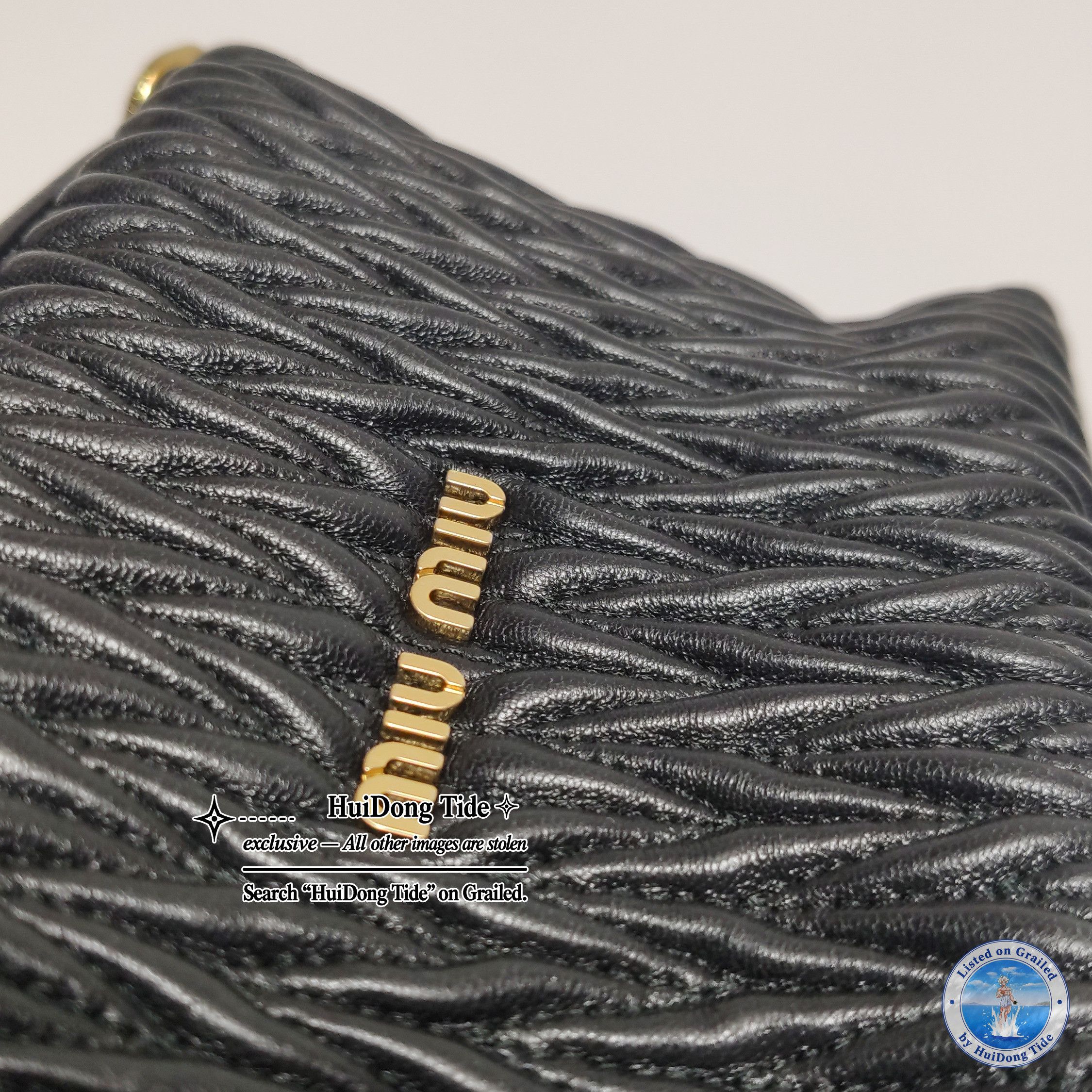 Miu Miu Miu Miu Miu Spirit Matelassé Mini Handbag Black Size ONE SIZE - 7 Thumbnail