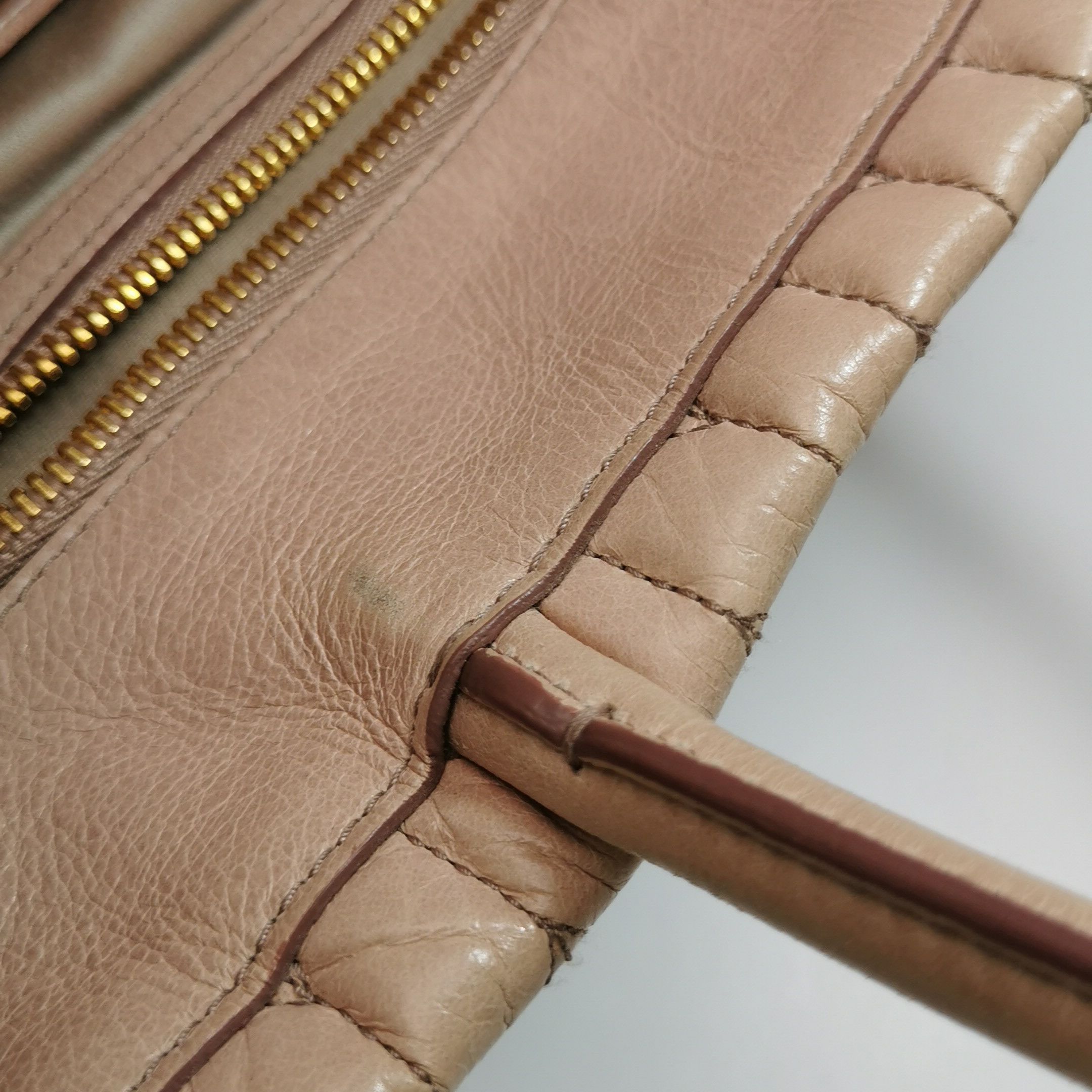 Miu Miu Miu Miu Quilted Leather Handle Bag Beige Size ONE SIZE - 11 Thumbnail