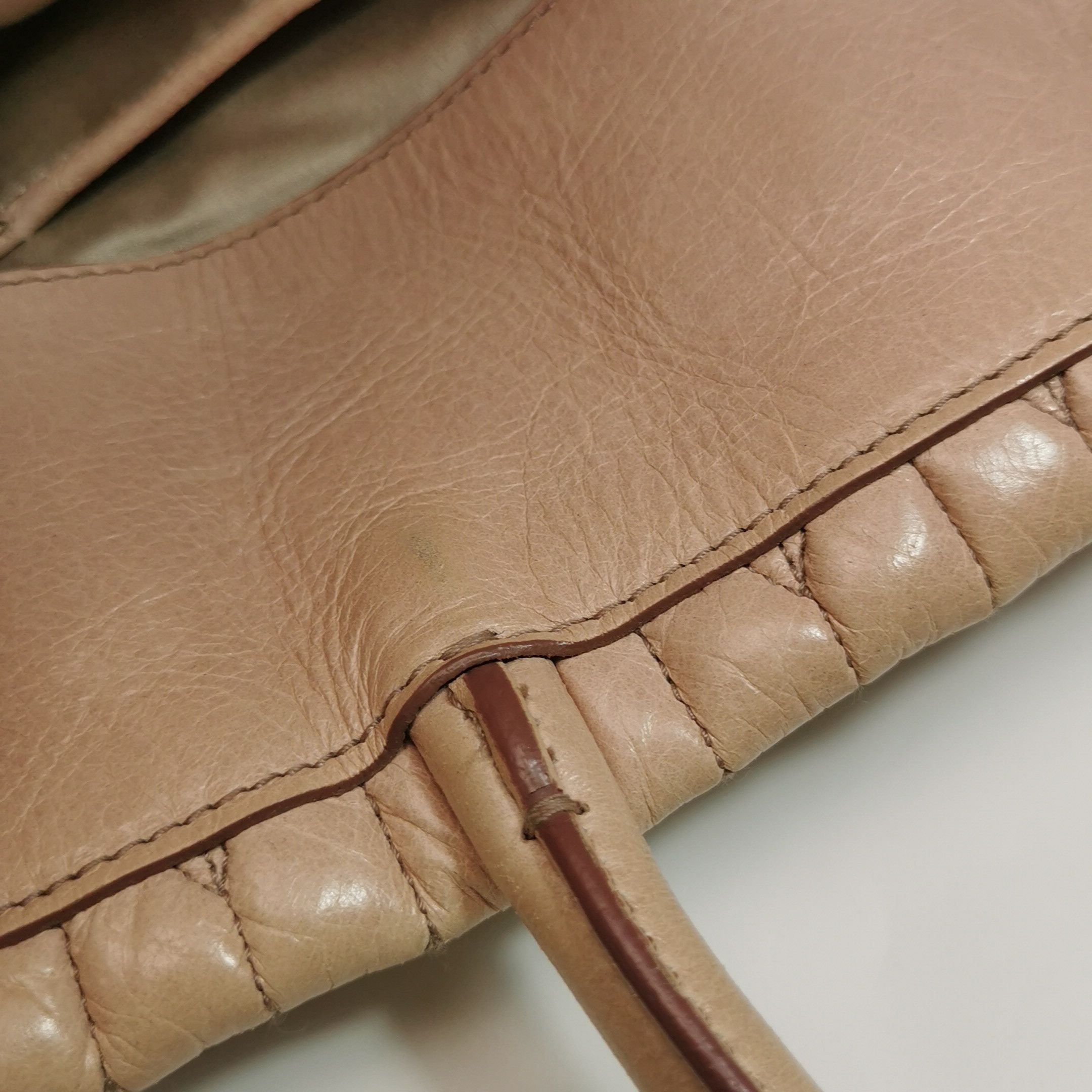 Miu Miu Miu Miu Quilted Leather Handle Bag Beige Size ONE SIZE - 13 Thumbnail