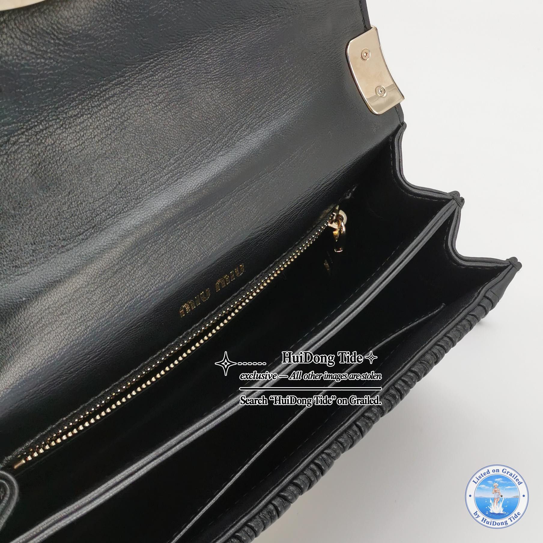 Miu Miu Miu Miu Black Matelassé Leather Shoulder Bag Size ONE SIZE - 7 Thumbnail
