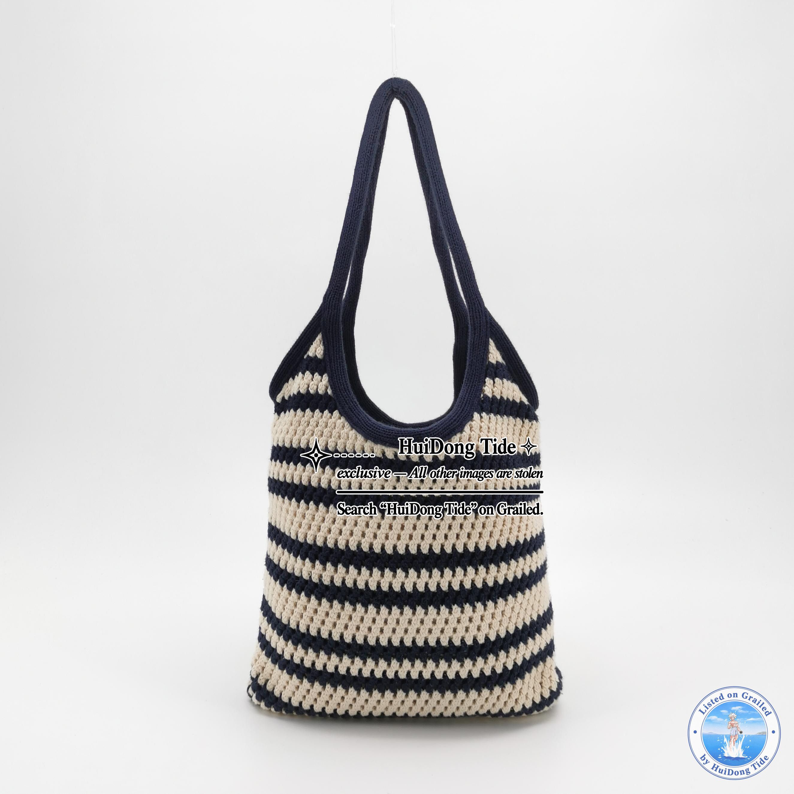 Miu Miu Miu Miu Striped Crochet Tote Bag Size ONE SIZE - 5 Thumbnail