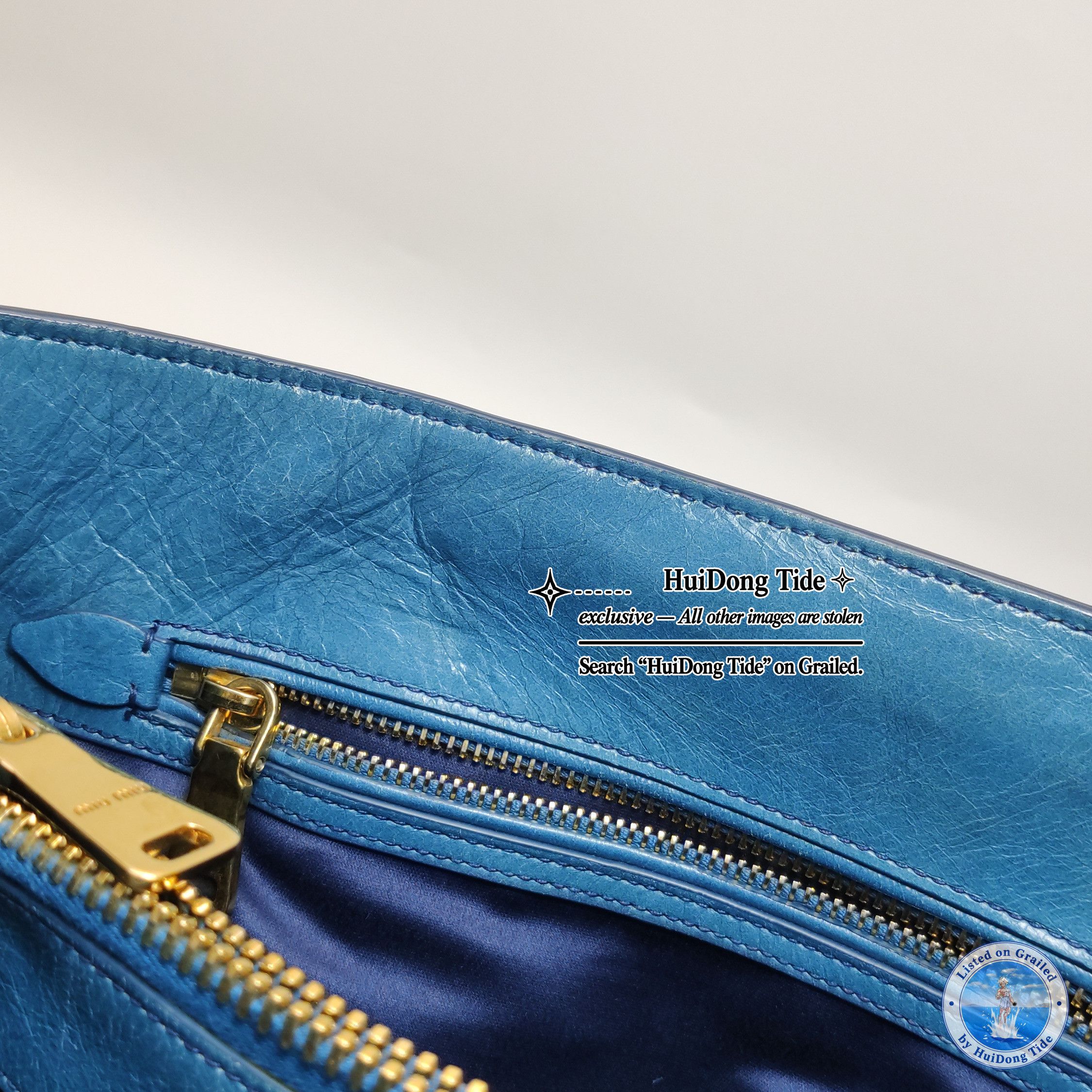Miu Miu Miu Miu Vitello Shine Leather Ring Handle Bag Size ONE SIZE - 6 Thumbnail
