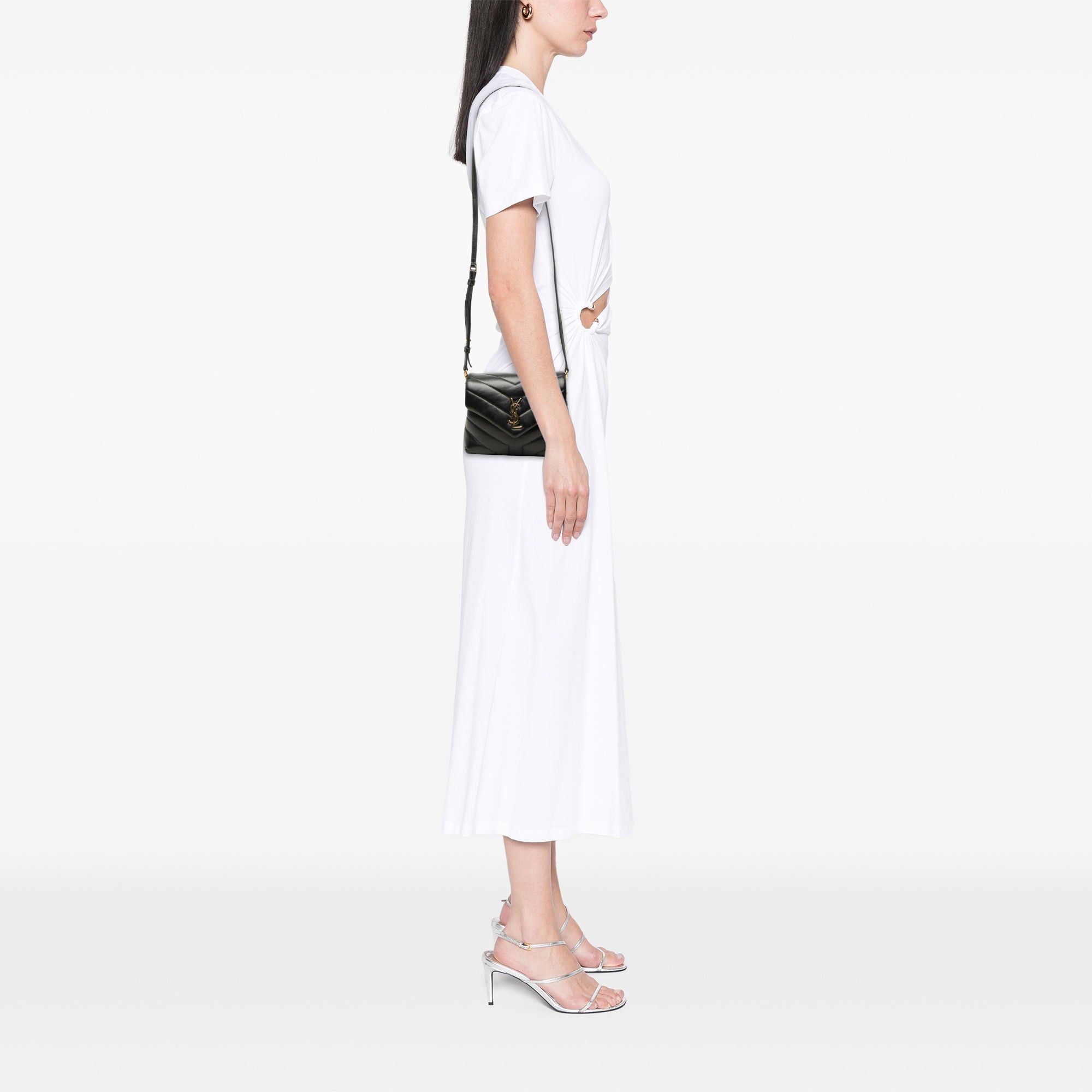 Saint Laurent Paris Toy Matelasse Calfskin Monogram LouLou Crossbody Size ONE SIZE - 6 Thumbnail