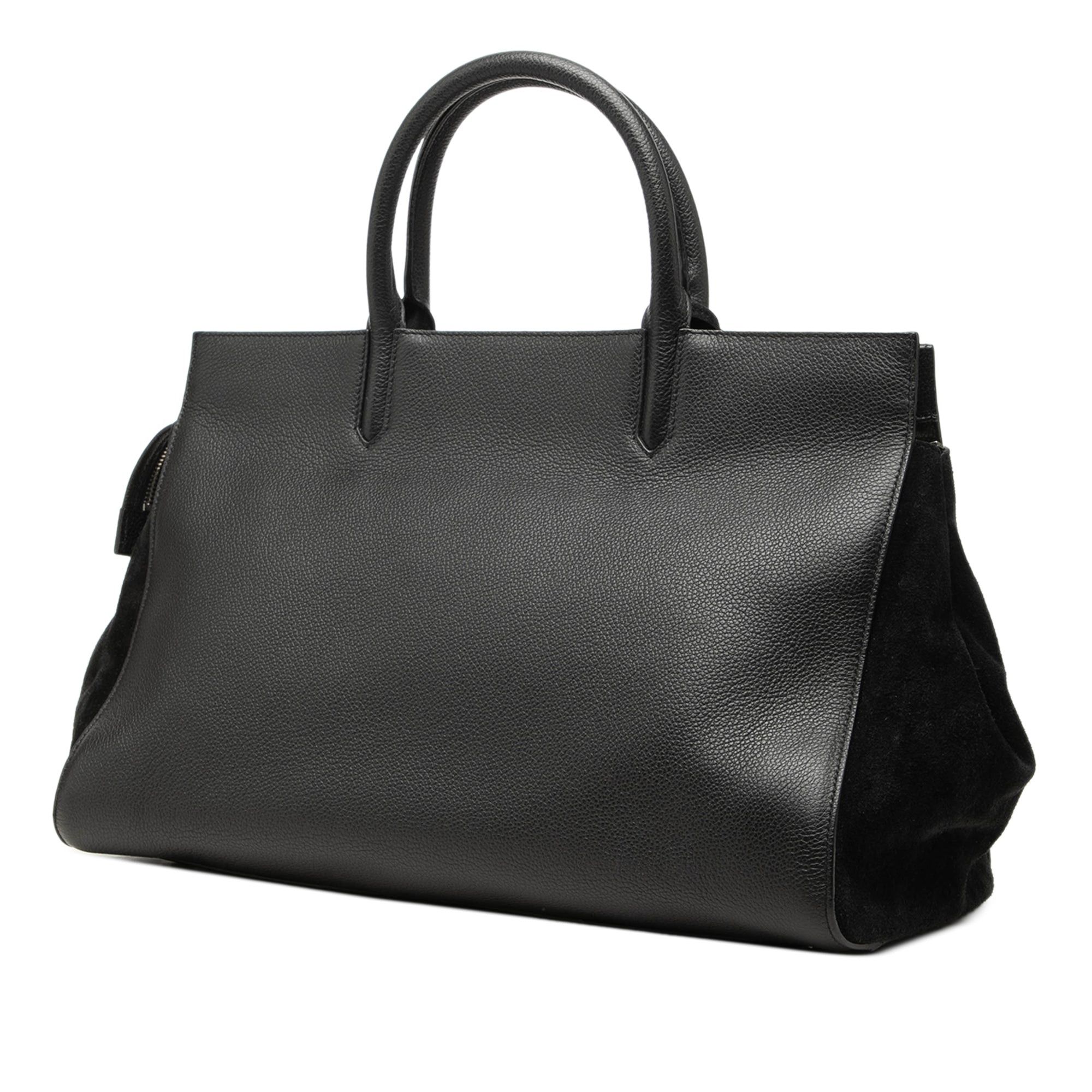 Saint Laurent Paris Grained Calfskin Cabas Rive Gauche Satchel Size ONE SIZE - 2 Thumbnail