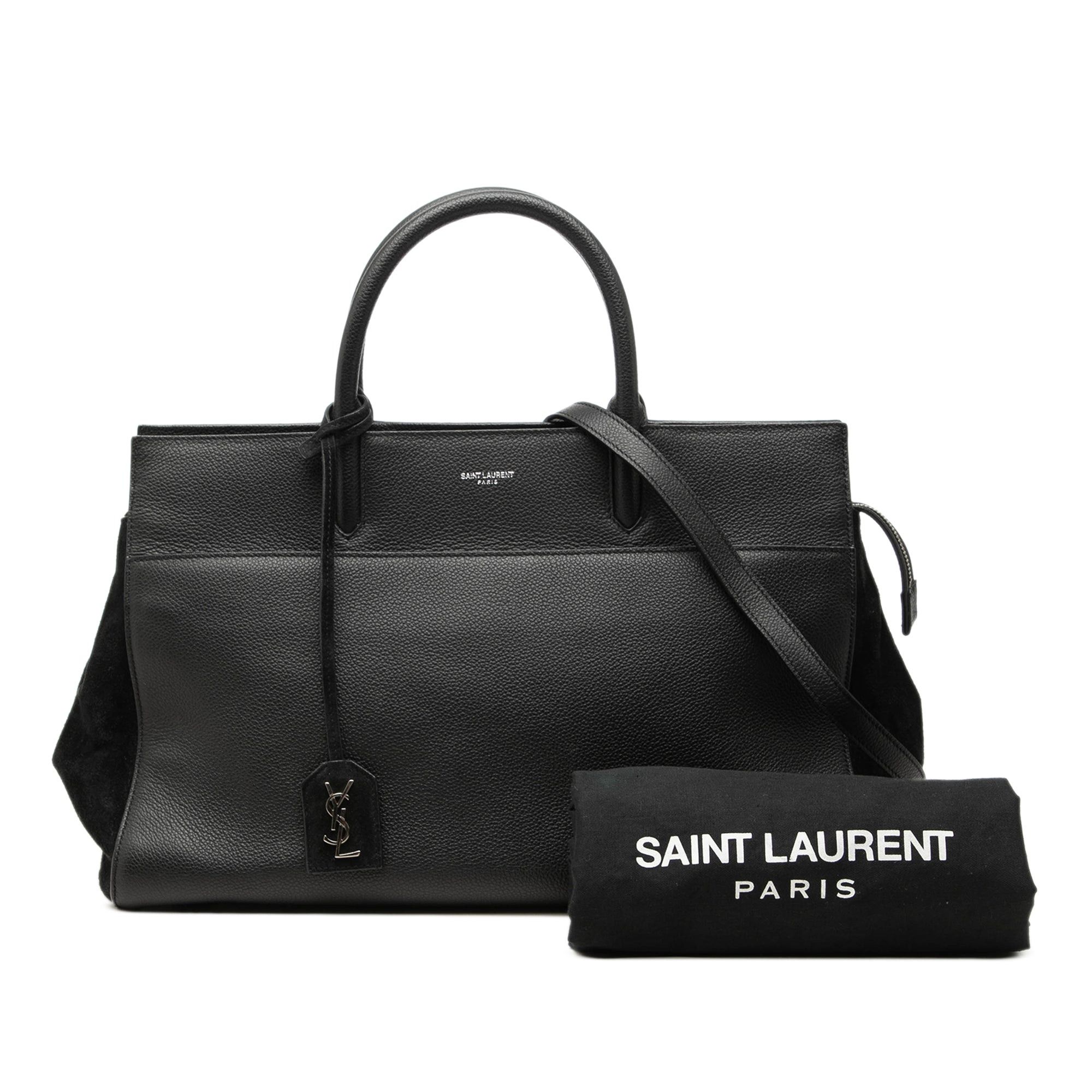 Saint Laurent Paris Grained Calfskin Cabas Rive Gauche Satchel Size ONE SIZE - 7 Thumbnail