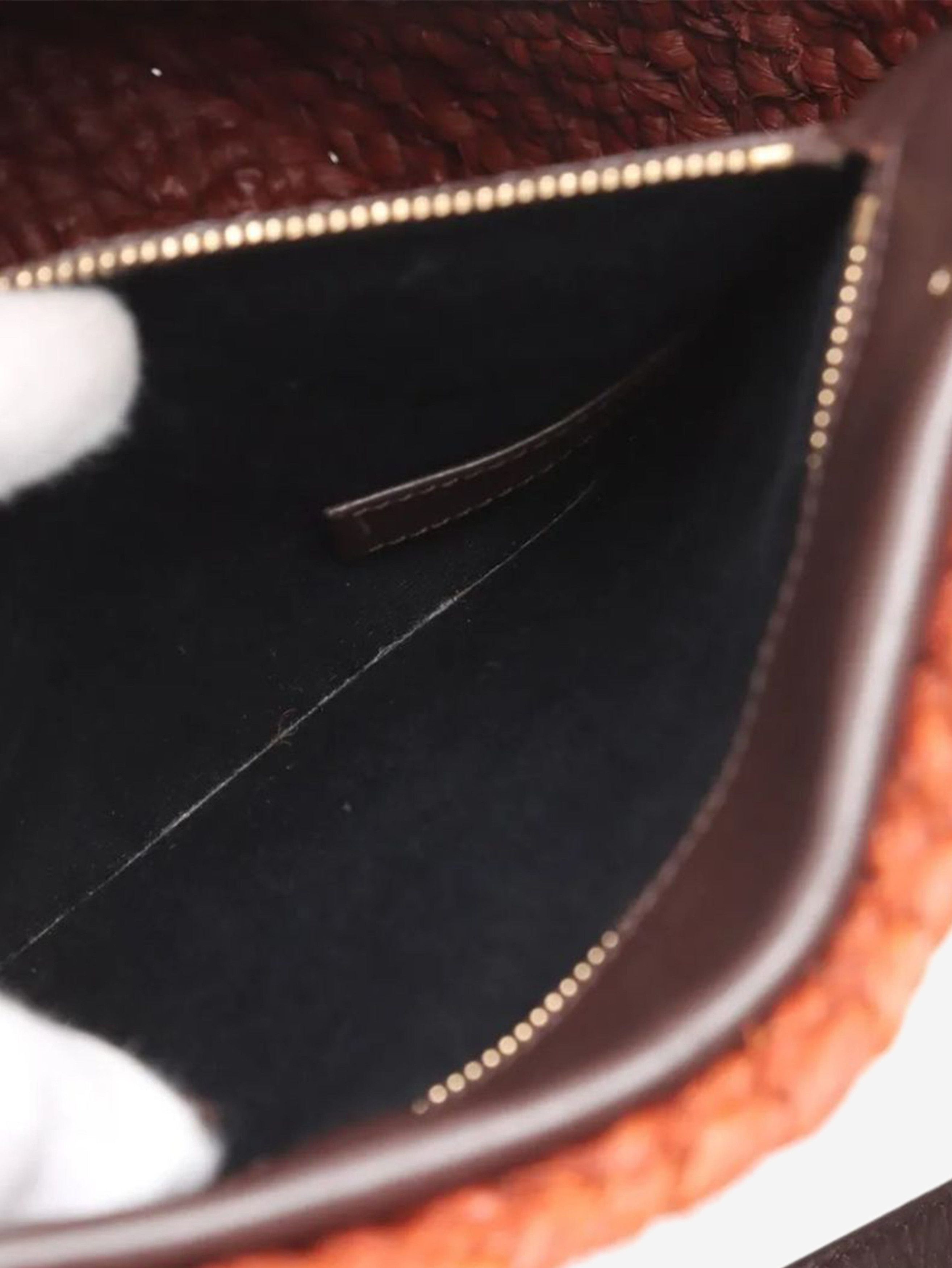 Saint Laurent Paris Brown Paris Panier raffia & leather tote bag Size ONE SIZE - 5 Thumbnail