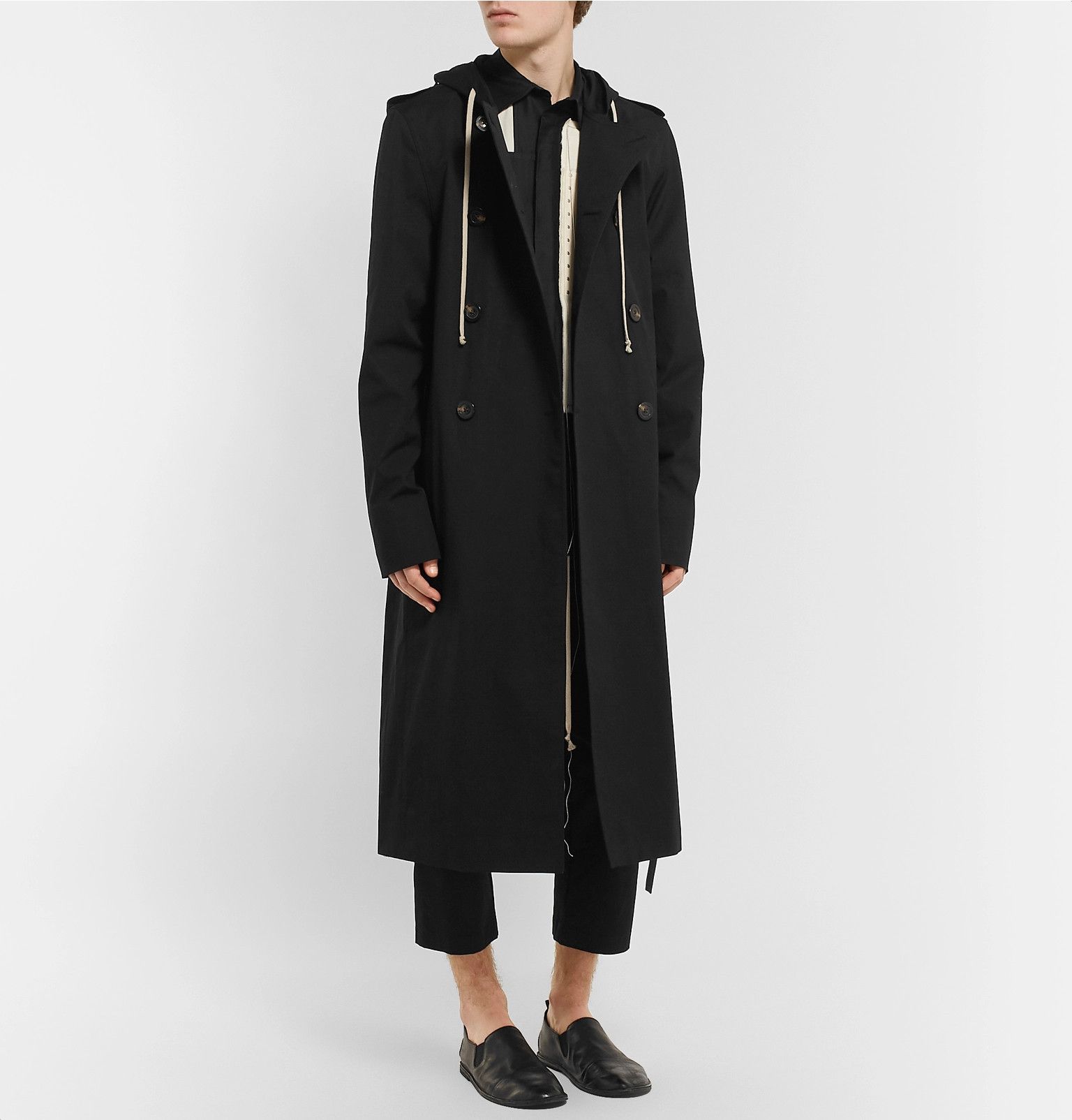 すぐったレディース福袋 DOUBLE Owens Rick BREASTED COAT TRENCH HOODED GABARDINE ジャケット・アウター