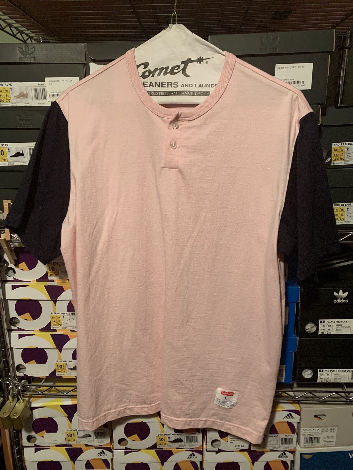 Supreme 2-Tone Henley T-Shirt Short Sleeve T Shirts