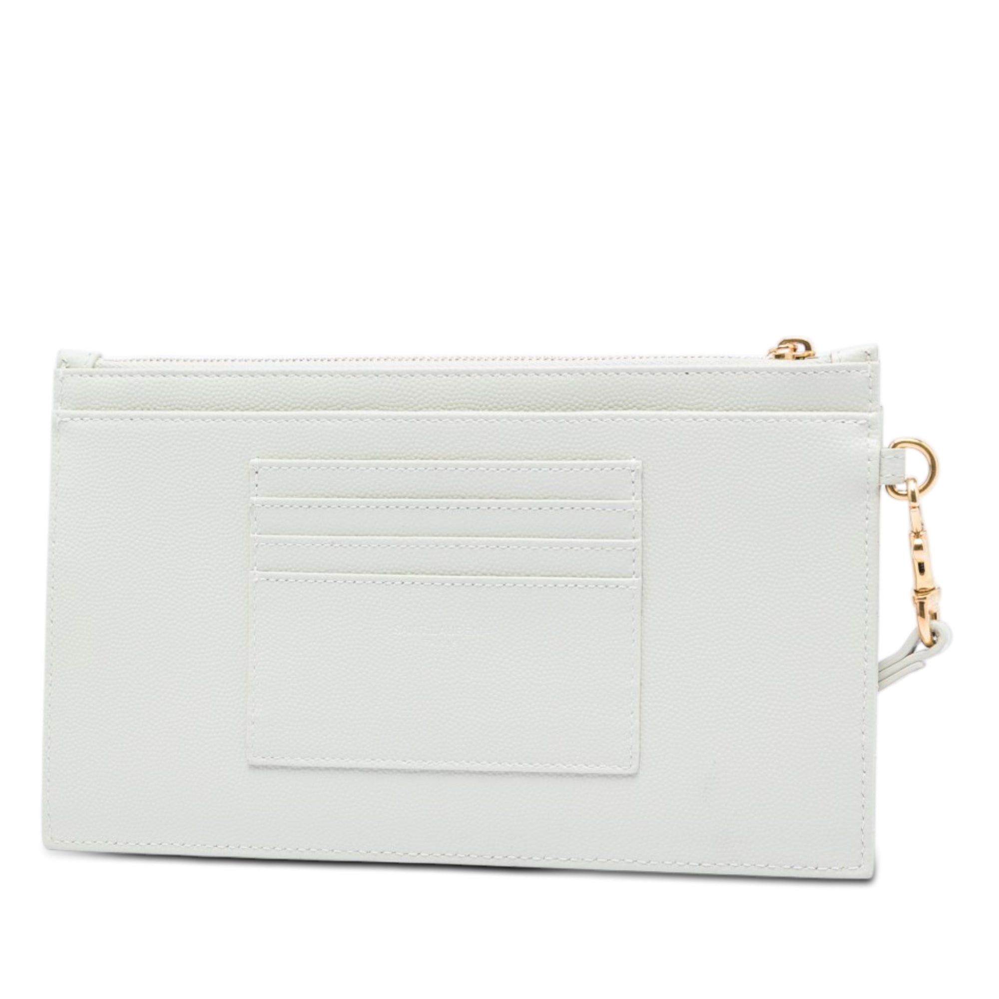 Saint Laurent Paris Grain De Poudre Chevron Monogram Bill Pouch Size ONE SIZE - 2 Thumbnail