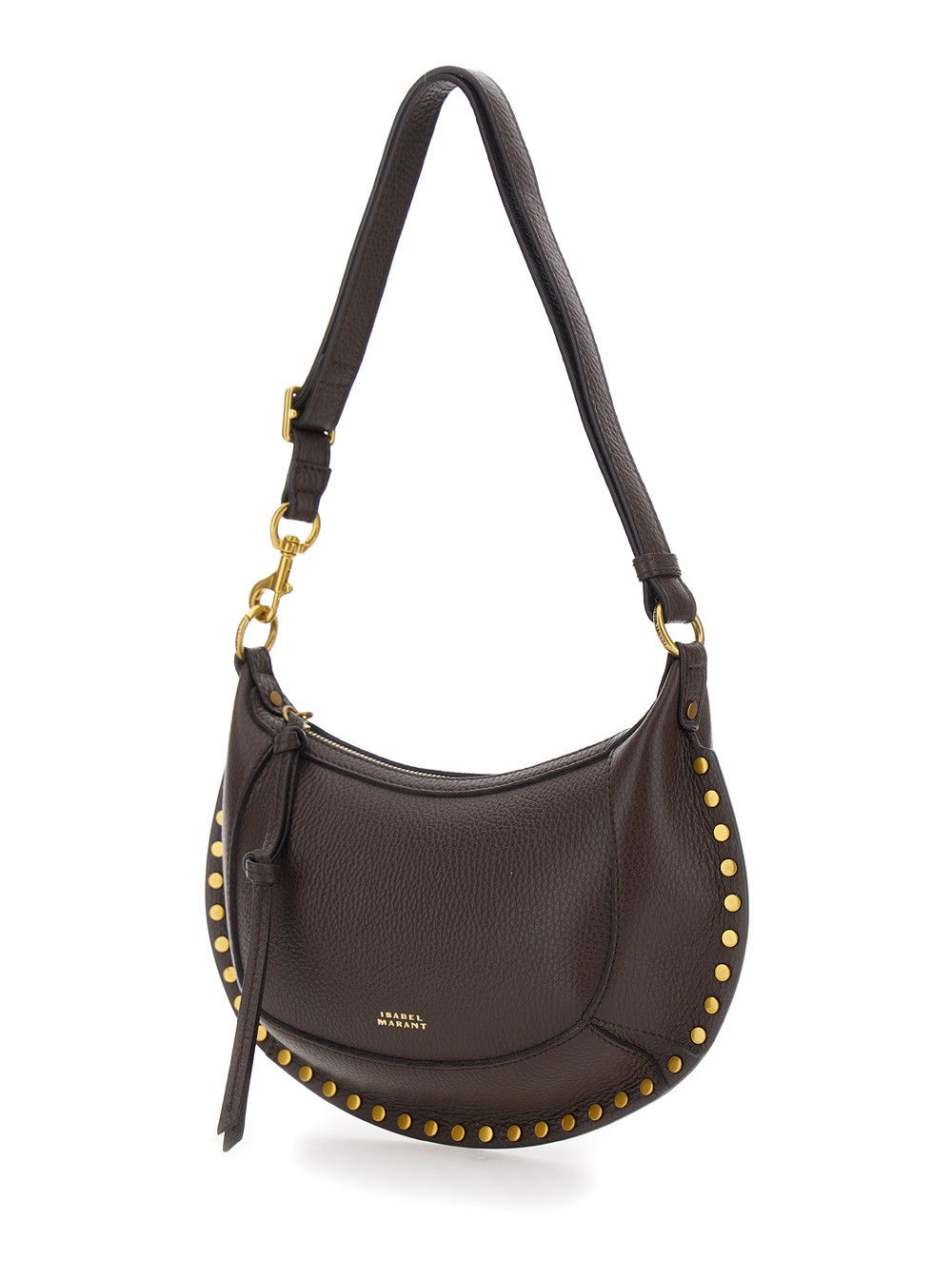 Isabel Marant 'Oskan Moon' Brown Crossbody bag with Half-Moon Silhouette and Logo lettering on the Front in Leather for Women Size ONE SIZE - 2 Thumbnail