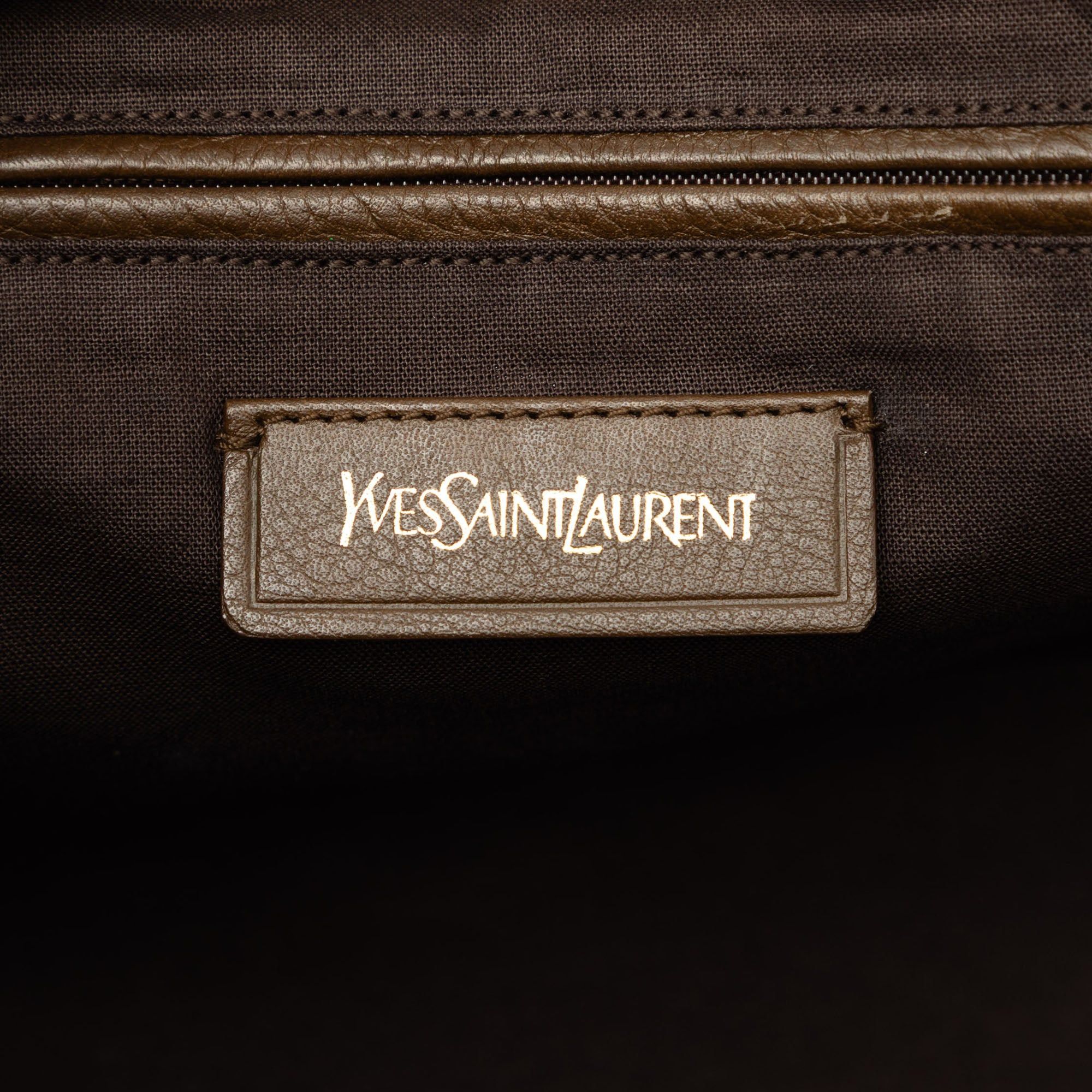 Saint Laurent Paris Perforated Metallic Leather Cabas Chyc Tote Size ONE SIZE - 5 Thumbnail