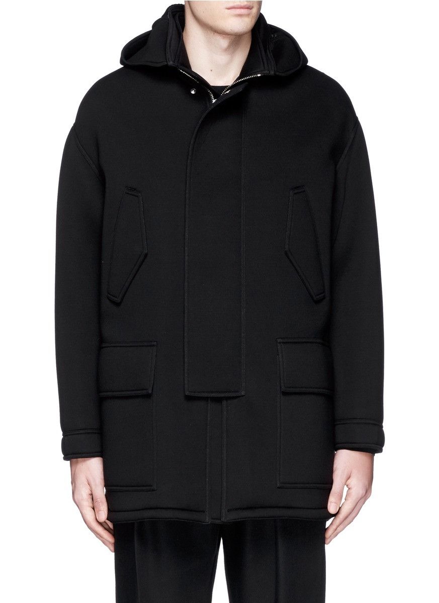 Neil Barrett DETACHABLE QUILTED LINING BONDED JERSEY COAT Size US M / EU 48-50 / 2 - 1 Thumbnail
