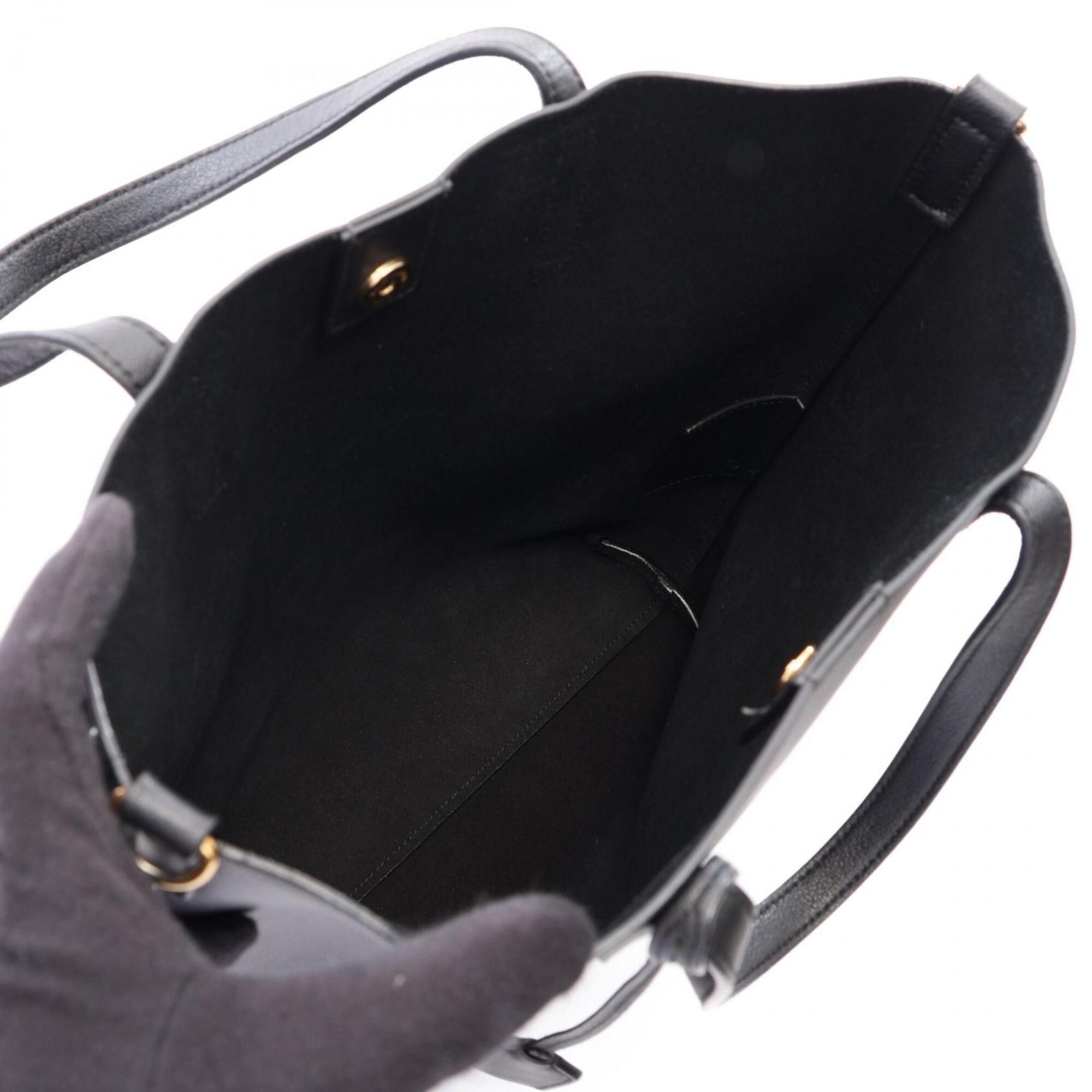 Saint Laurent Paris Yves Saint Laurent Paris SHOPPING TOY 2-Way Handbag, Leather, Women's, Black, 600307 Size ONE SIZE - 3 Thumbnail