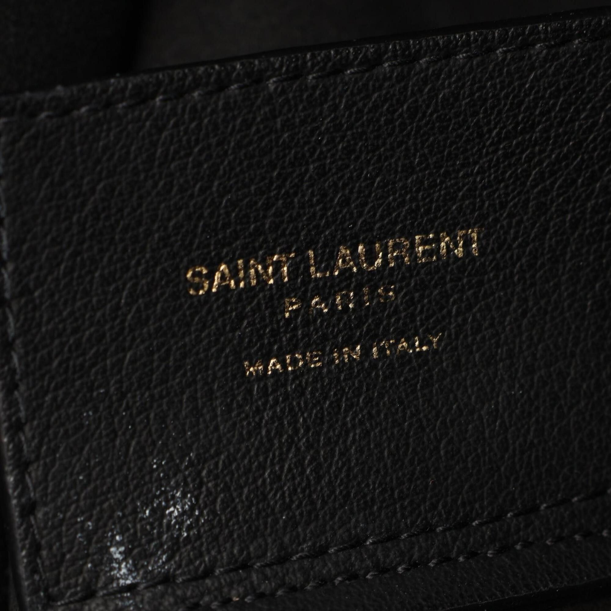 Saint Laurent Paris Yves Saint Laurent Paris SHOPPING TOY 2-Way Handbag, Leather, Women's, Black, 600307 Size ONE SIZE - 4 Thumbnail
