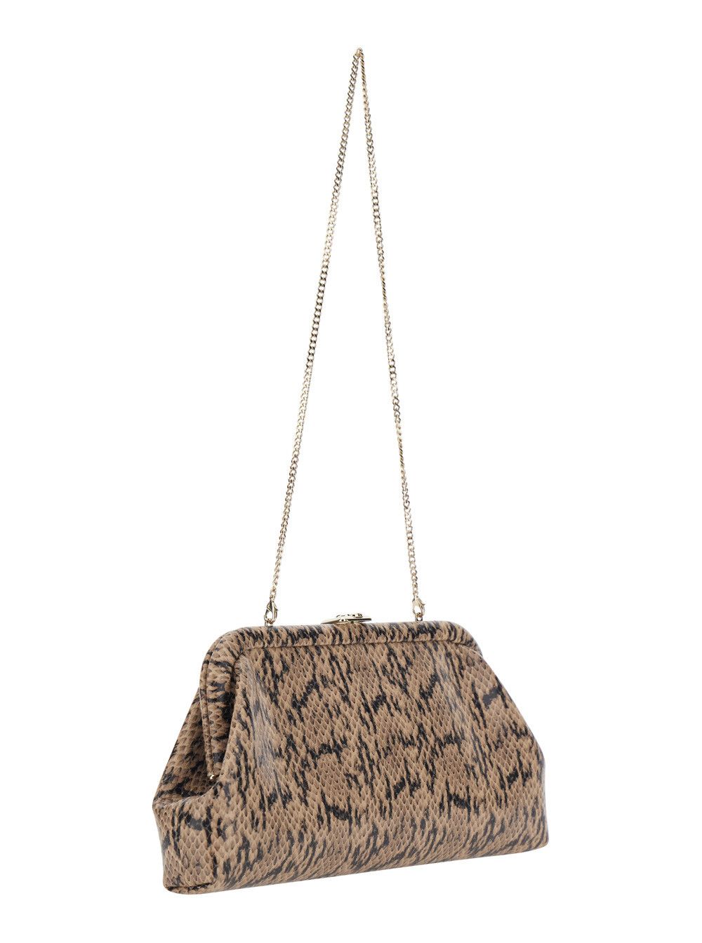 Jimmy Choo 'Skylar' Brown Clutch with Leather Snake Motif in leather for Women Size ONE SIZE - 3 Thumbnail