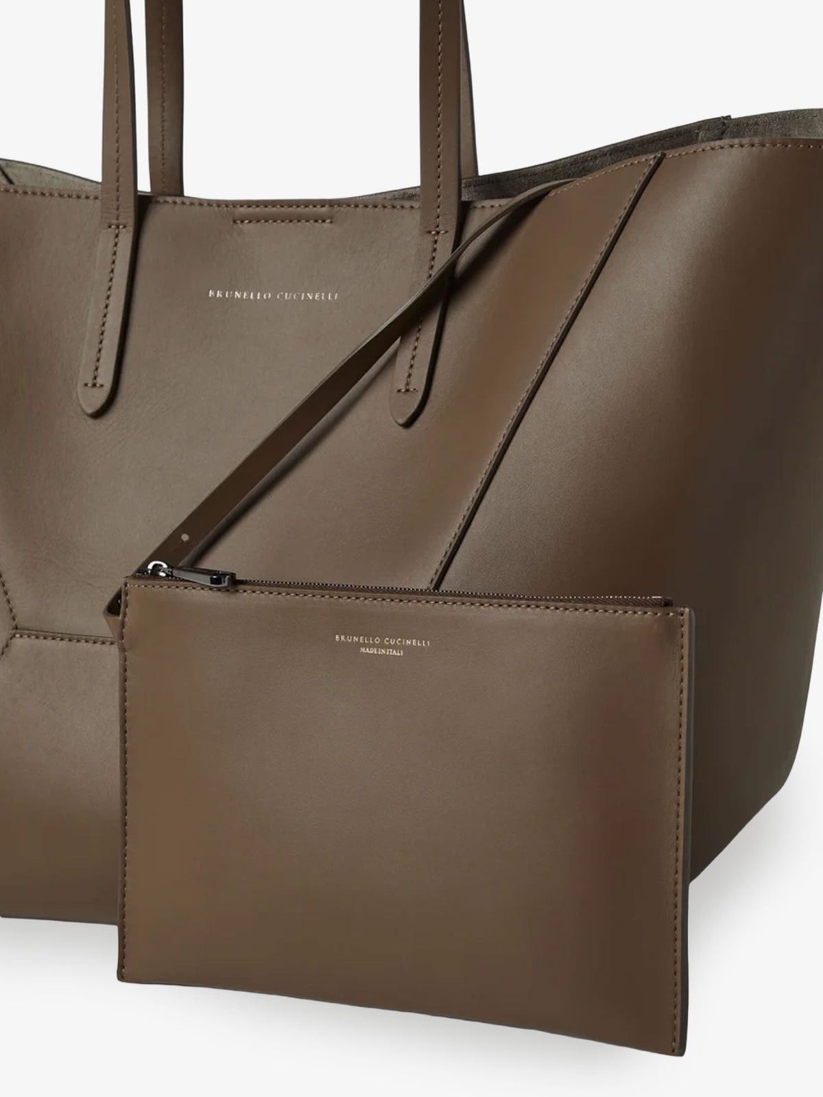 Brunello Cucinelli Brunello Cucinelli BC Duo hammered leather handbag Size ONE SIZE - 4 Thumbnail