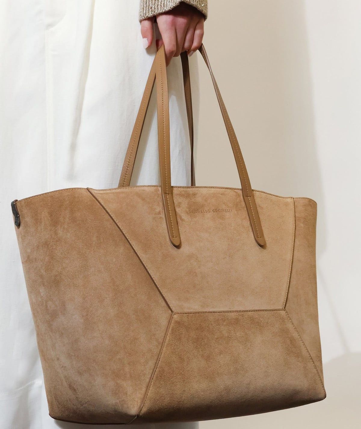 Brunello Cucinelli Brunello Cucinelli BC Duo suede shoulder bag with engraved l Size ONE SIZE - 2 Thumbnail