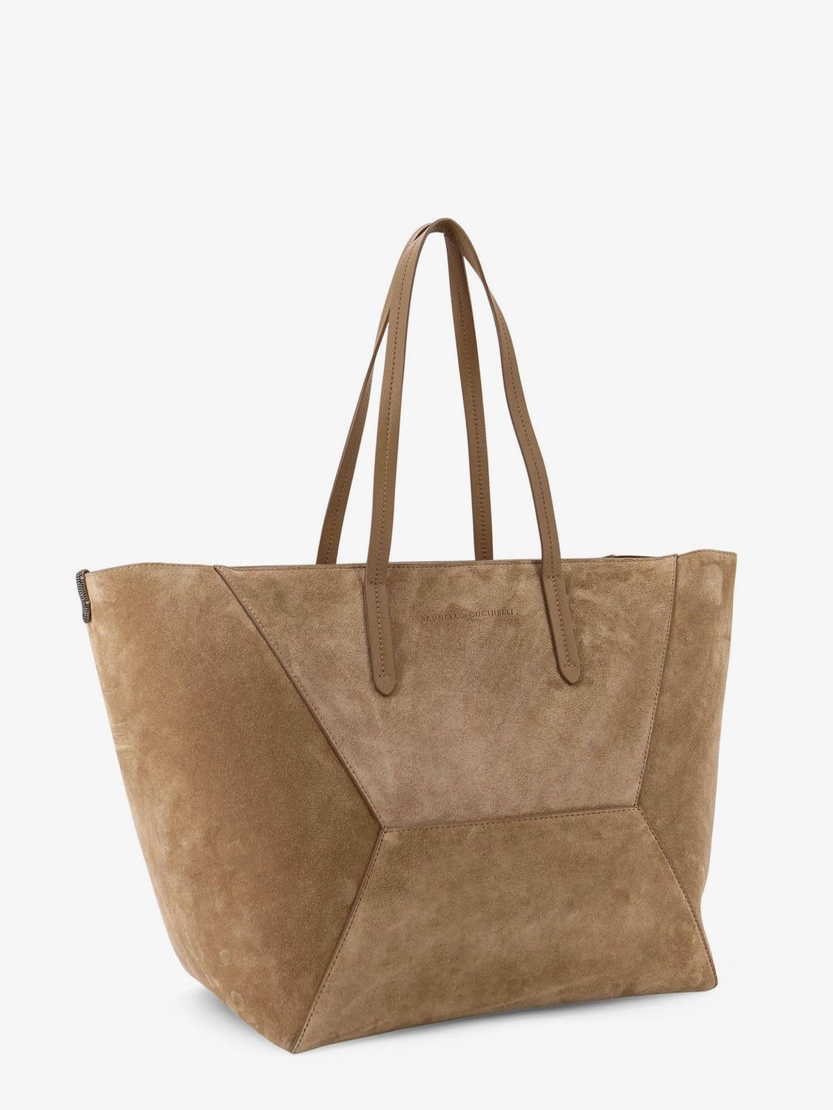 Brunello Cucinelli Brunello Cucinelli BC Duo suede shoulder bag with engraved l Size ONE SIZE - 4 Thumbnail
