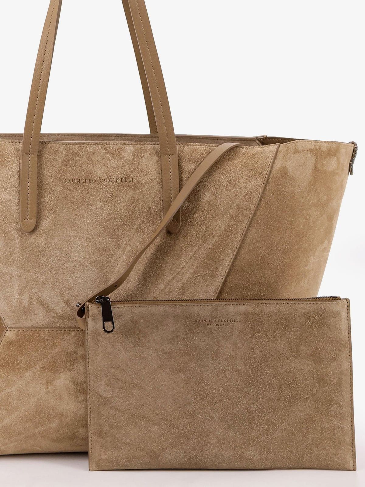 Brunello Cucinelli Brunello Cucinelli BC Duo suede shoulder bag with engraved l Size ONE SIZE - 5 Thumbnail