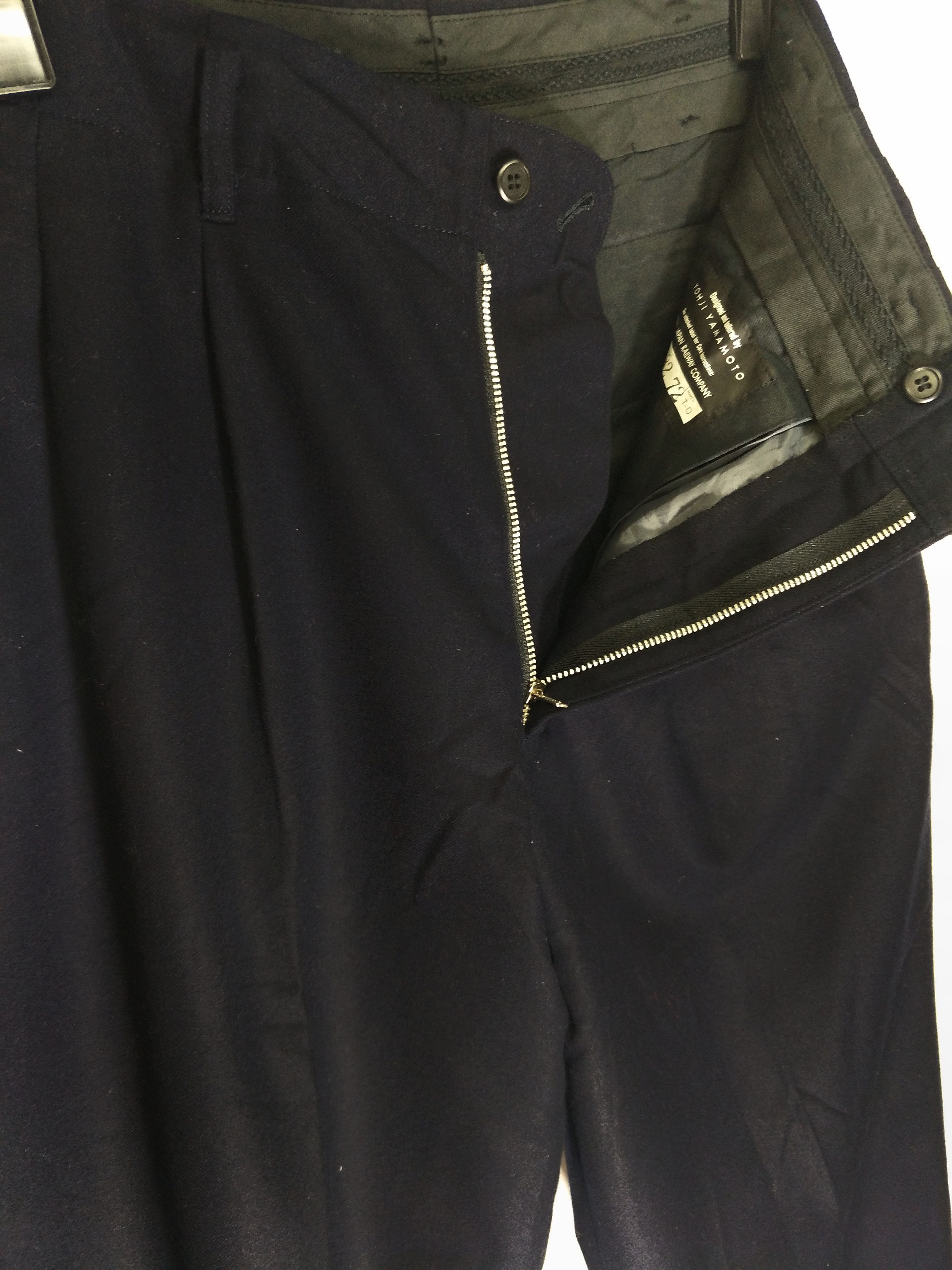Yohji Yamamoto Yohji Yamamoto Wide Thigh Wool Pants Size US 31 - 5 Thumbnail