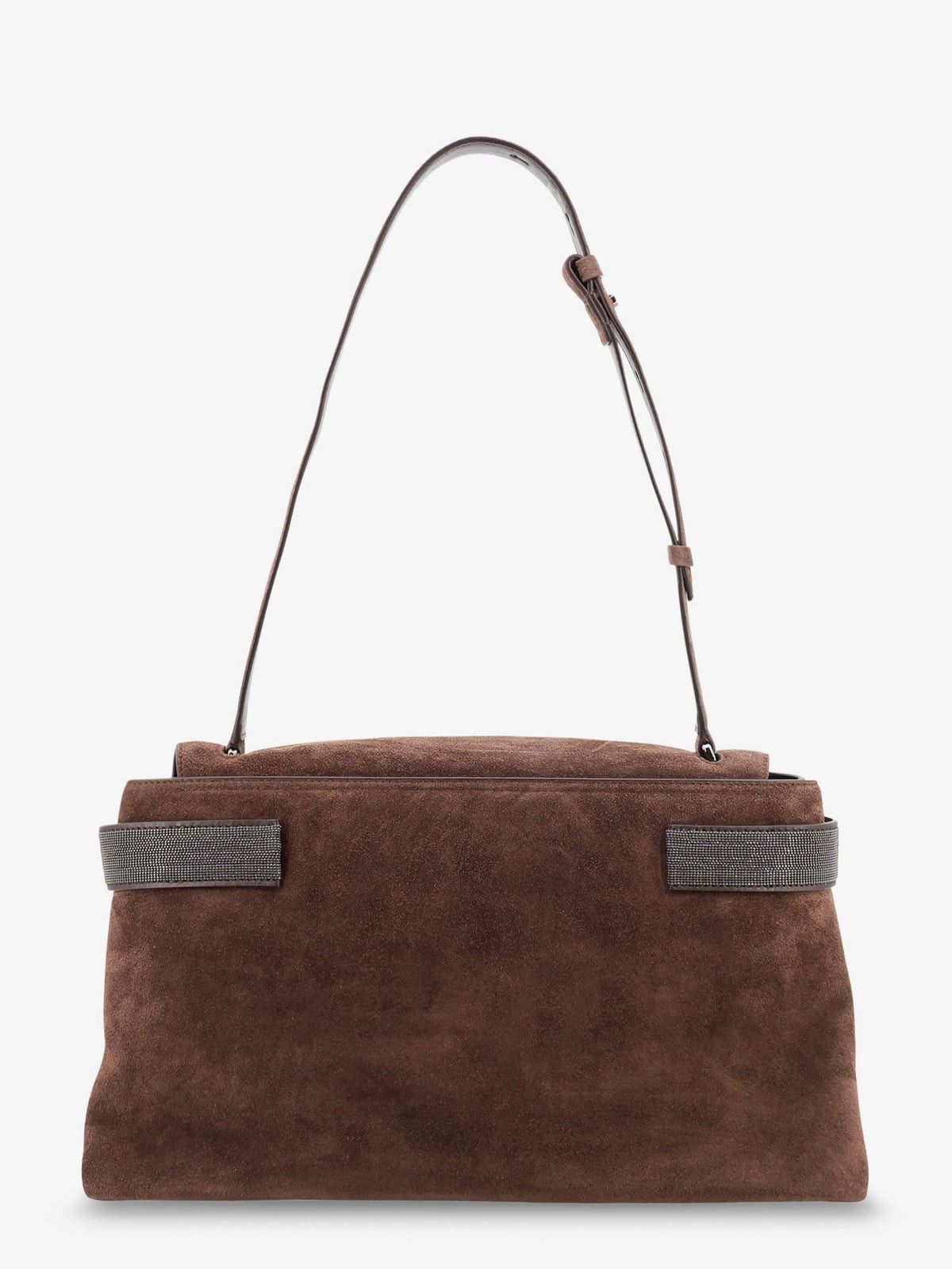 Brunello Cucinelli Brunello Cucinelli Suede crossbody bag with Monili details Size ONE SIZE - 2 Thumbnail