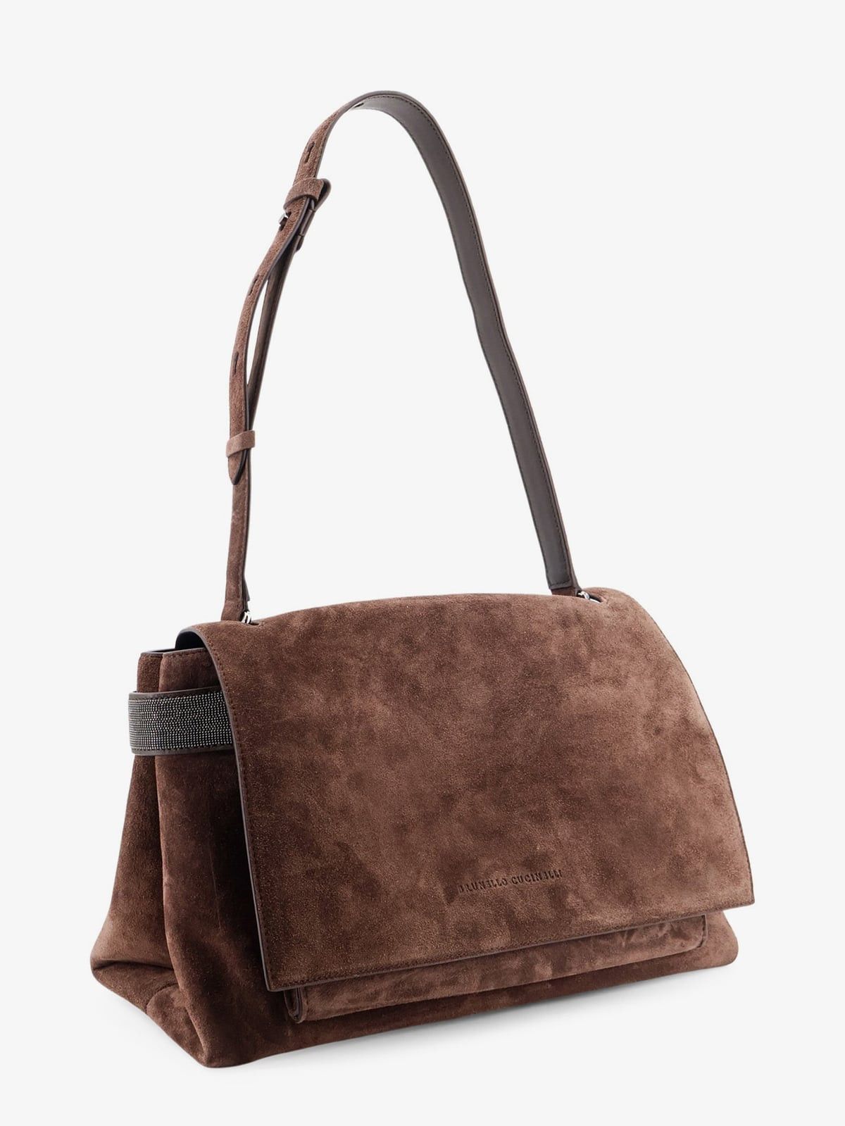 Brunello Cucinelli Brunello Cucinelli Suede crossbody bag with Monili details Size ONE SIZE - 3 Thumbnail