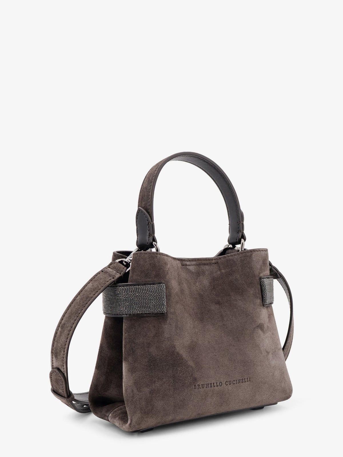 Brunello Cucinelli Brunello Cucinelli Suede crossbody bag with Monili detail Size ONE SIZE - 3 Thumbnail