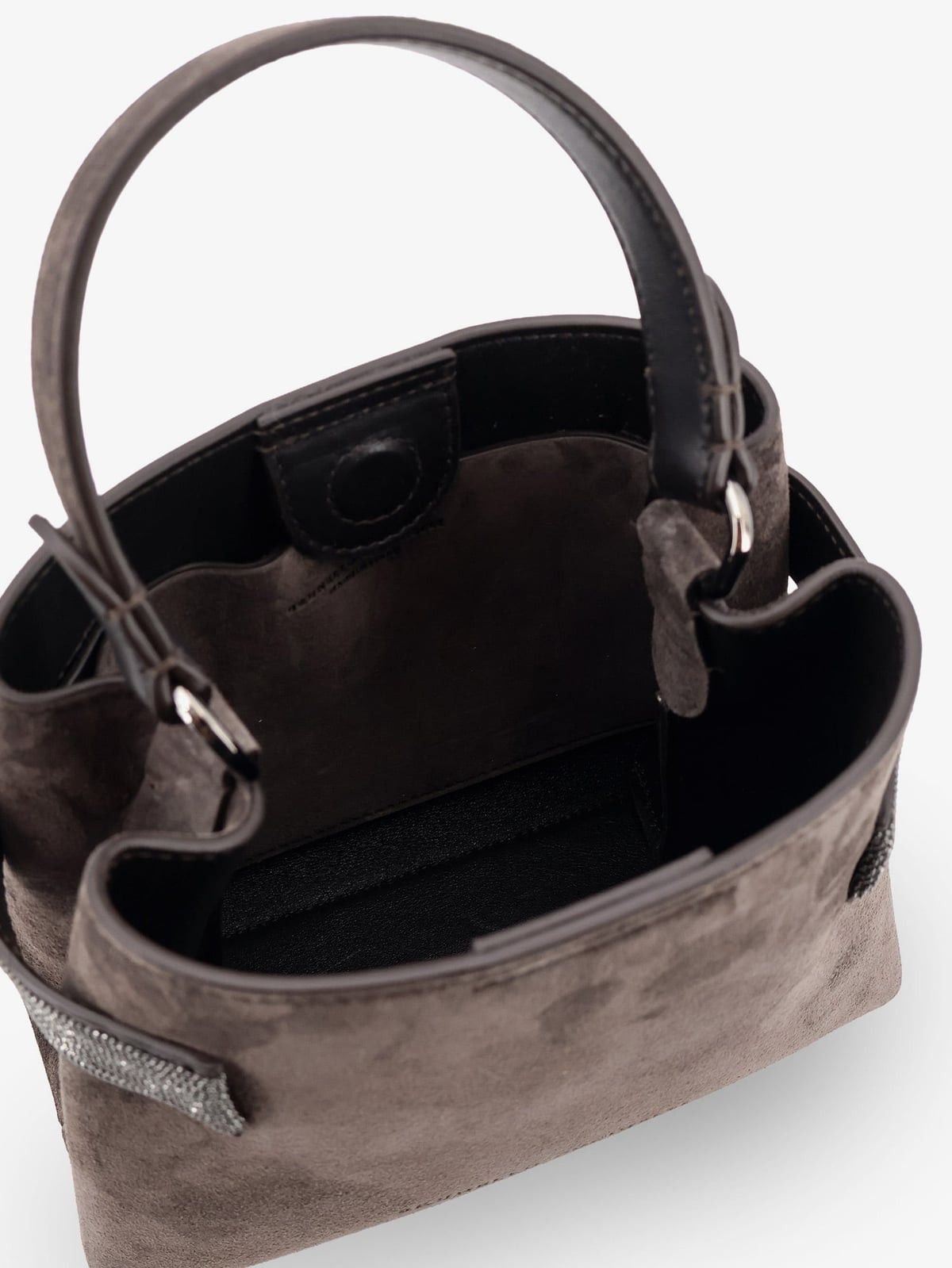 Brunello Cucinelli Brunello Cucinelli Suede crossbody bag with Monili detail Size ONE SIZE - 4 Thumbnail